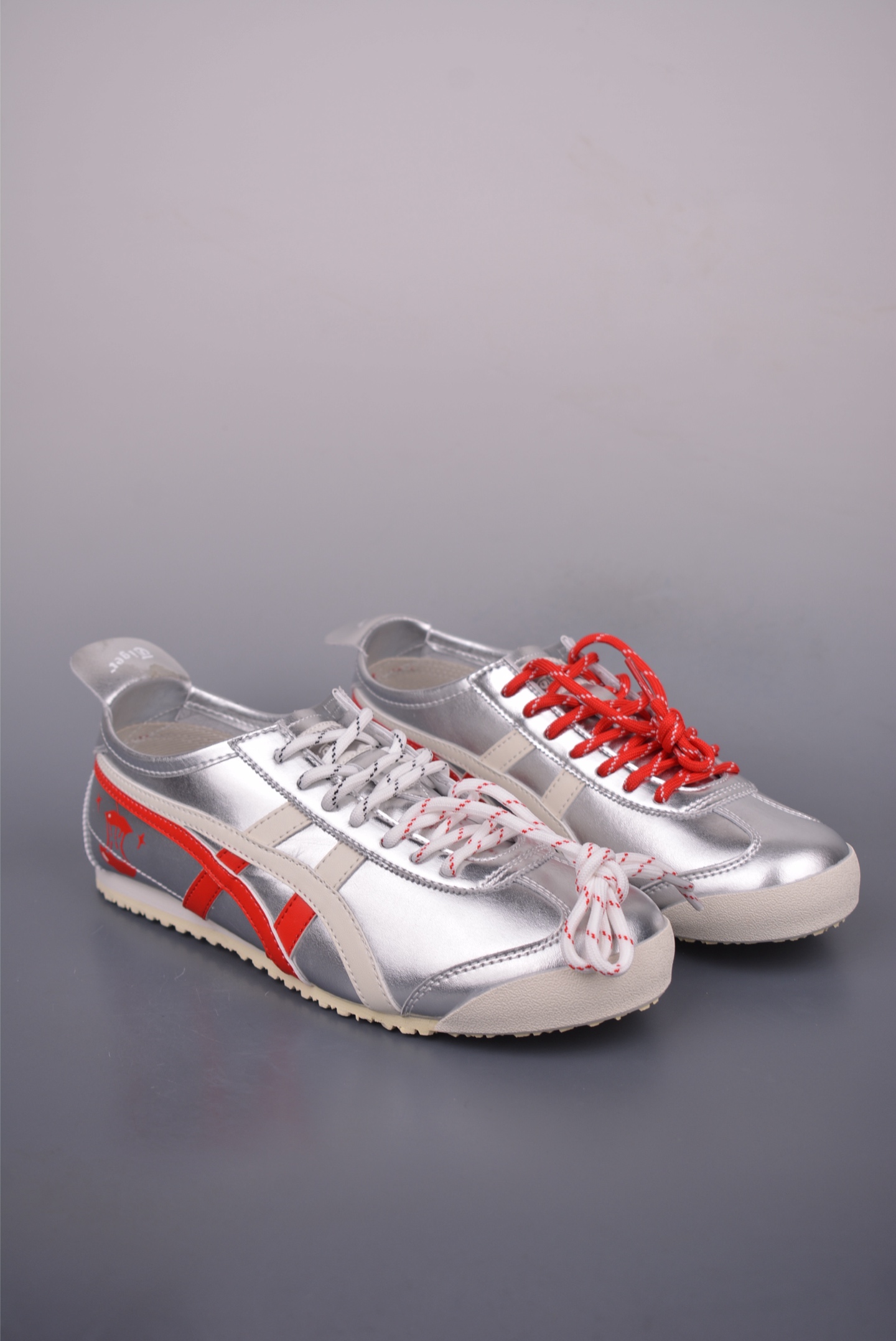Onitsuka Tiger MEXICO 66 Silver & Red Accents, Comfortable and Stylish Shoes 2 i1752086179820 4709 0 0