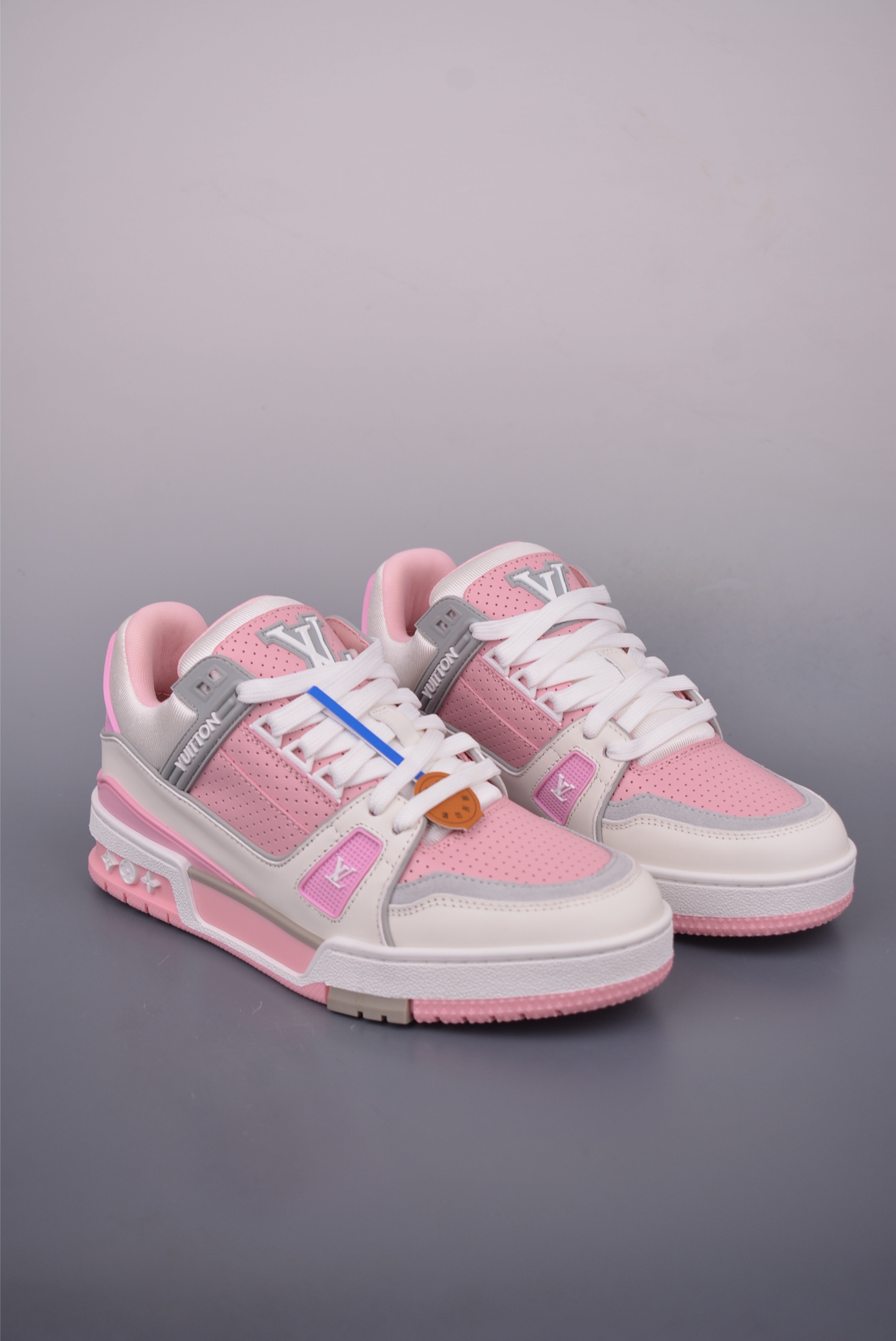Louis Vuitton Trainer Sneaker Pink Leather, Comfortable & Stylish Shoes 2 i1752087638889 7794 0 0
