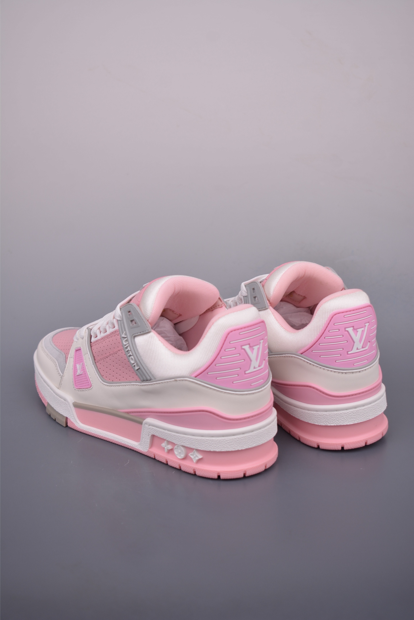 Louis Vuitton Trainer Sneaker Pink Leather, Comfortable & Stylish Shoes 3 i1752087648657 9838 0 1