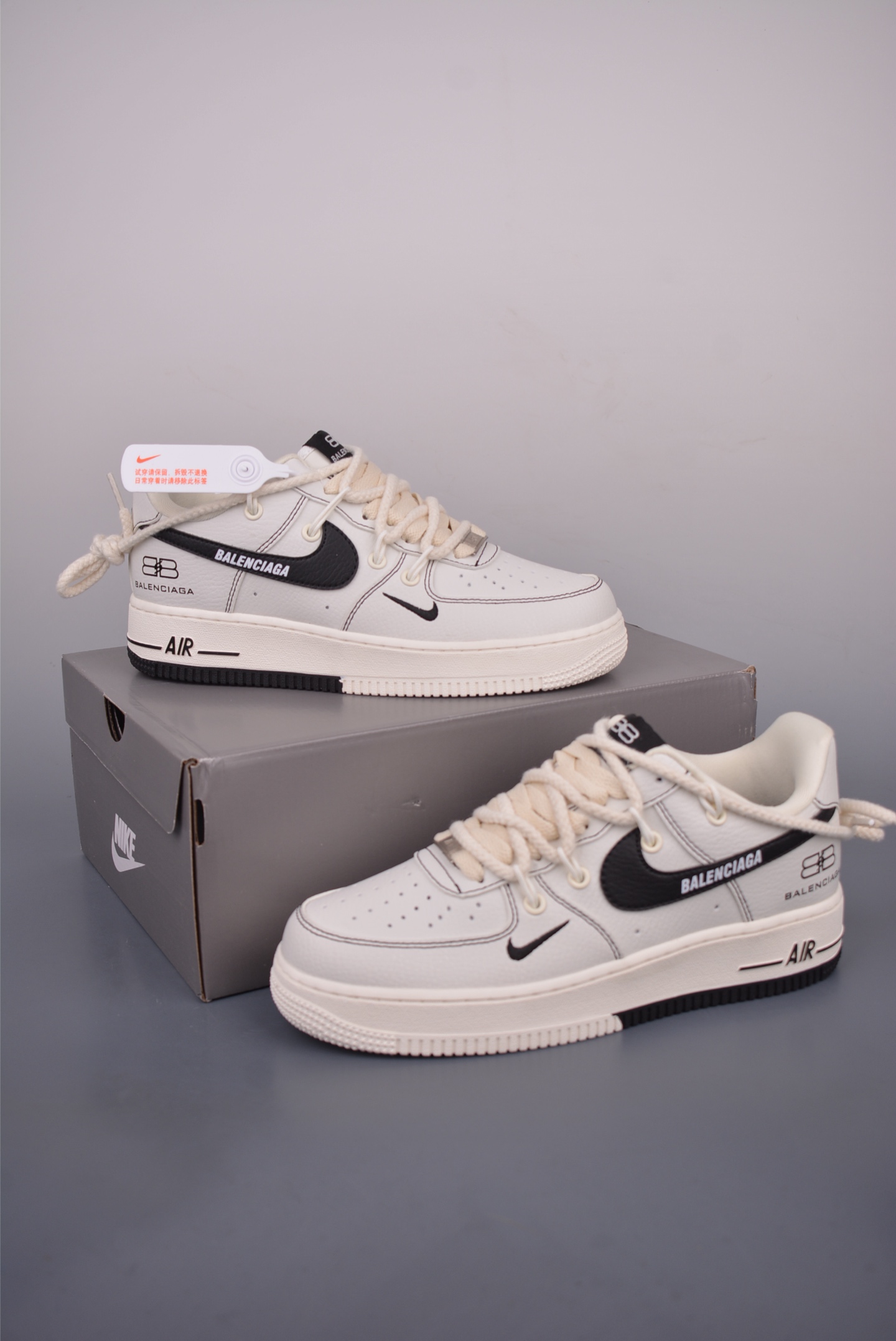 260 Nike Air Force 1 Low 巴黎世家联名 解构绑带 AM1588-019