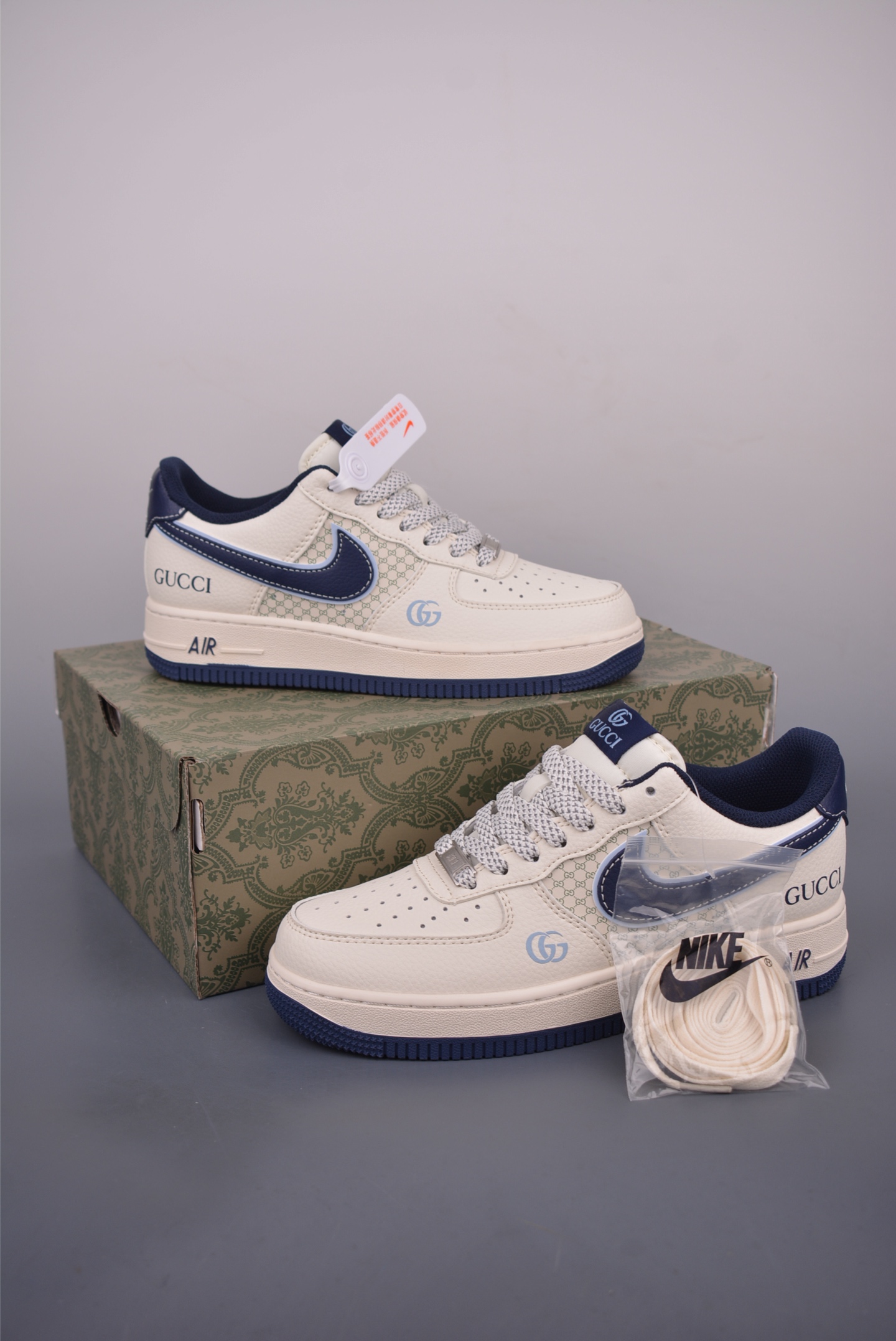 Nike Air Force 1 Low Gucci Cream Navy Sneakers - Limited Edition 6 i1752267312230 3102 0 4