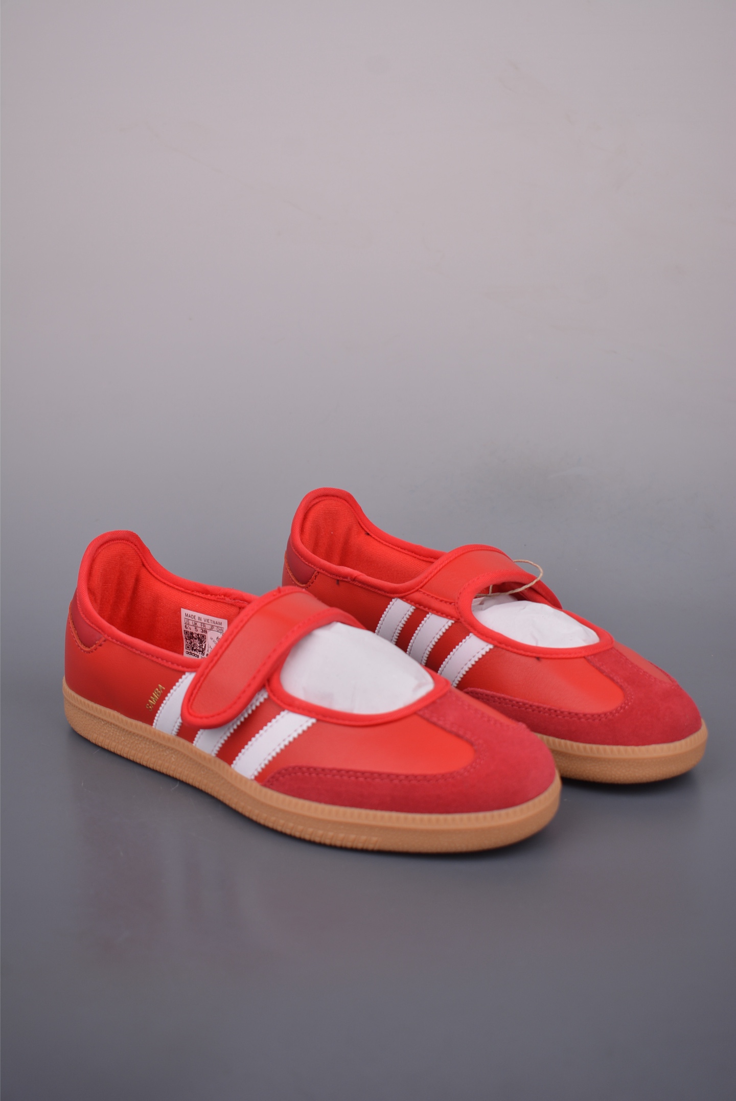 Adidas Samba Jane W Mary Jane Shoes - Red Leather with Signature Stripes Design 2 i1752355338330 5472 0 0