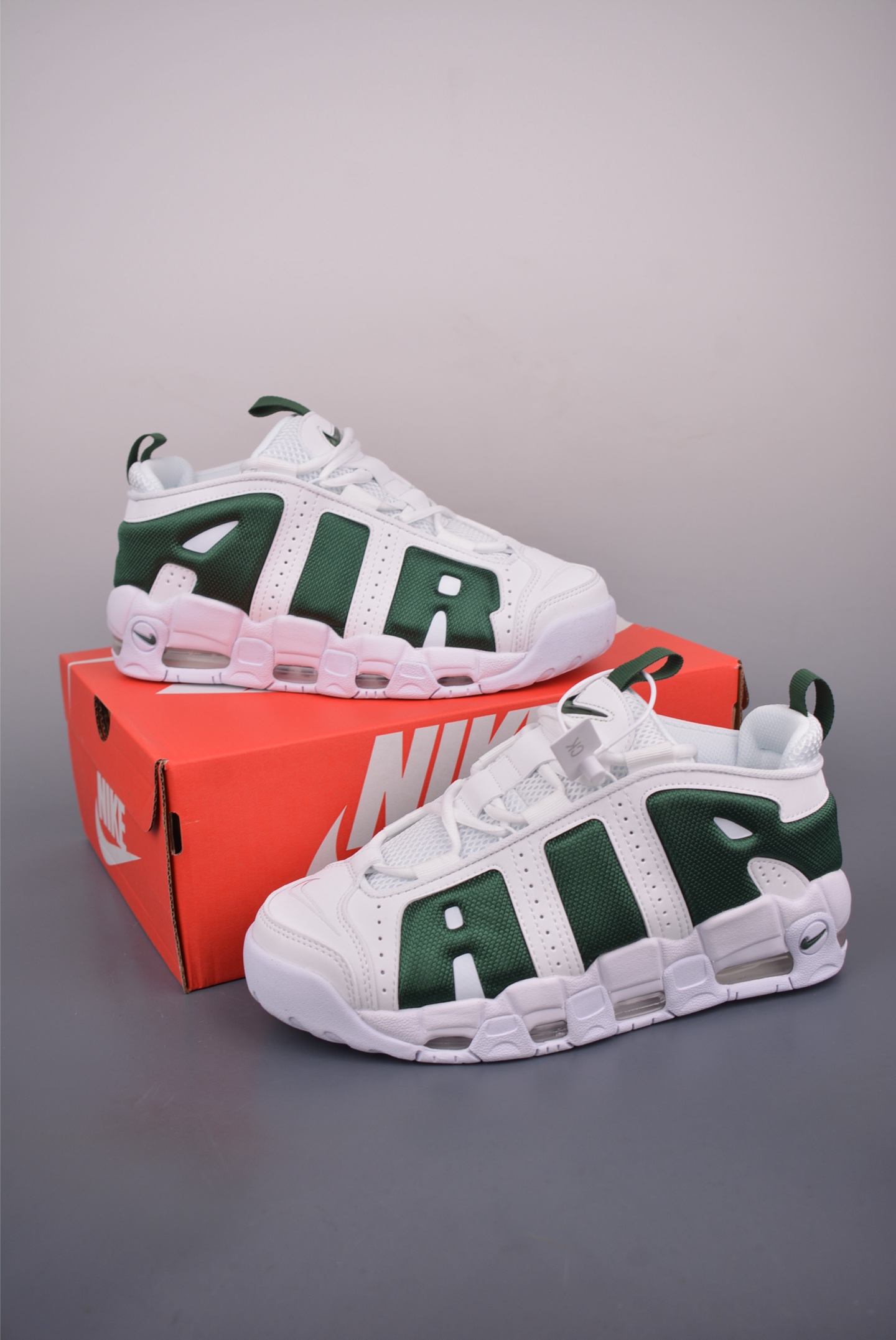 Nike Air More Uptempo White Deep Green,Premium Leather Upper,Classic Basketball Shoes 5 i1752357971554 244 0 4