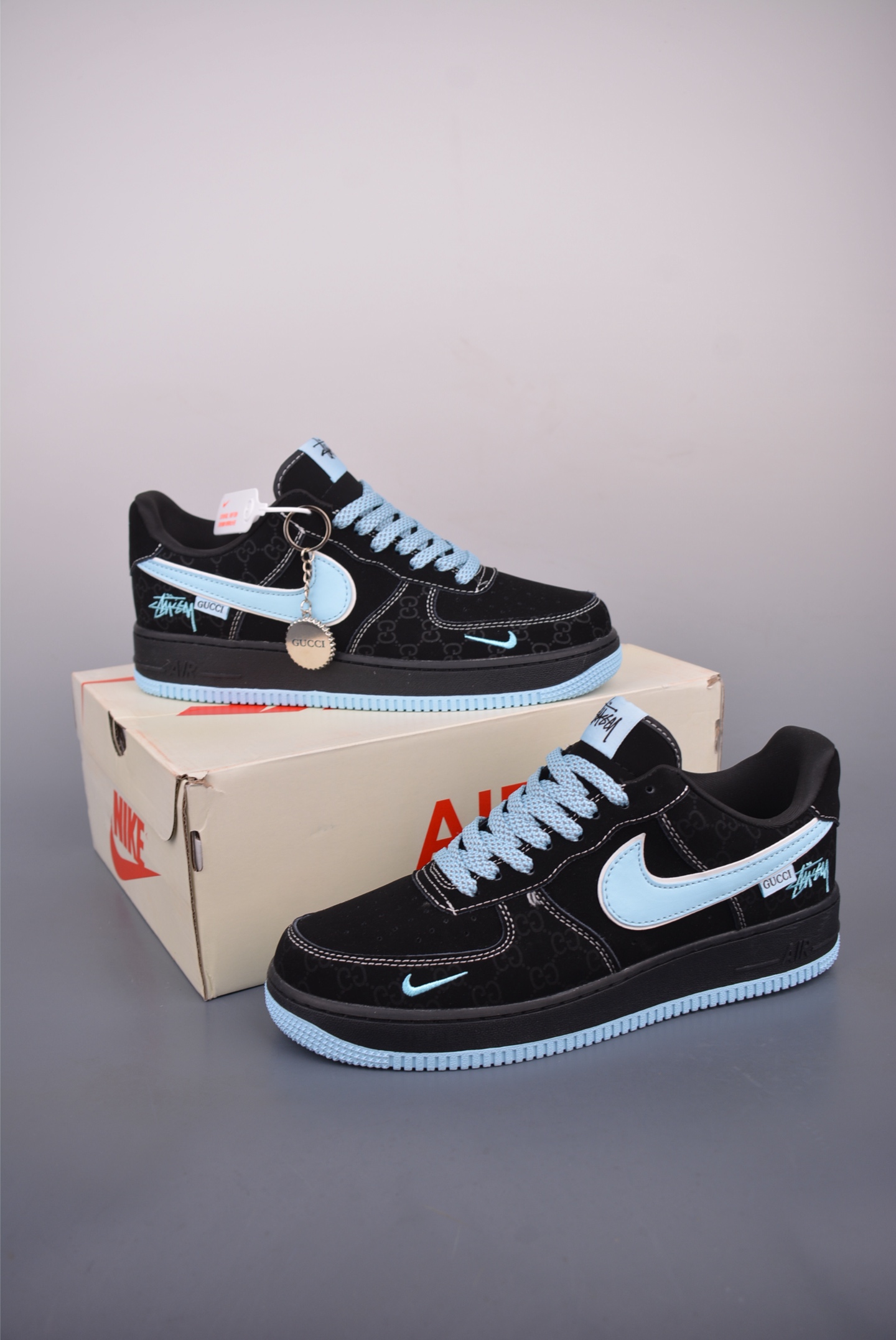 Nike Air Force 1 Low Custom Black/Blue - Limited Edition Style & Comfort 6 i1752441306421 3337 0 4
