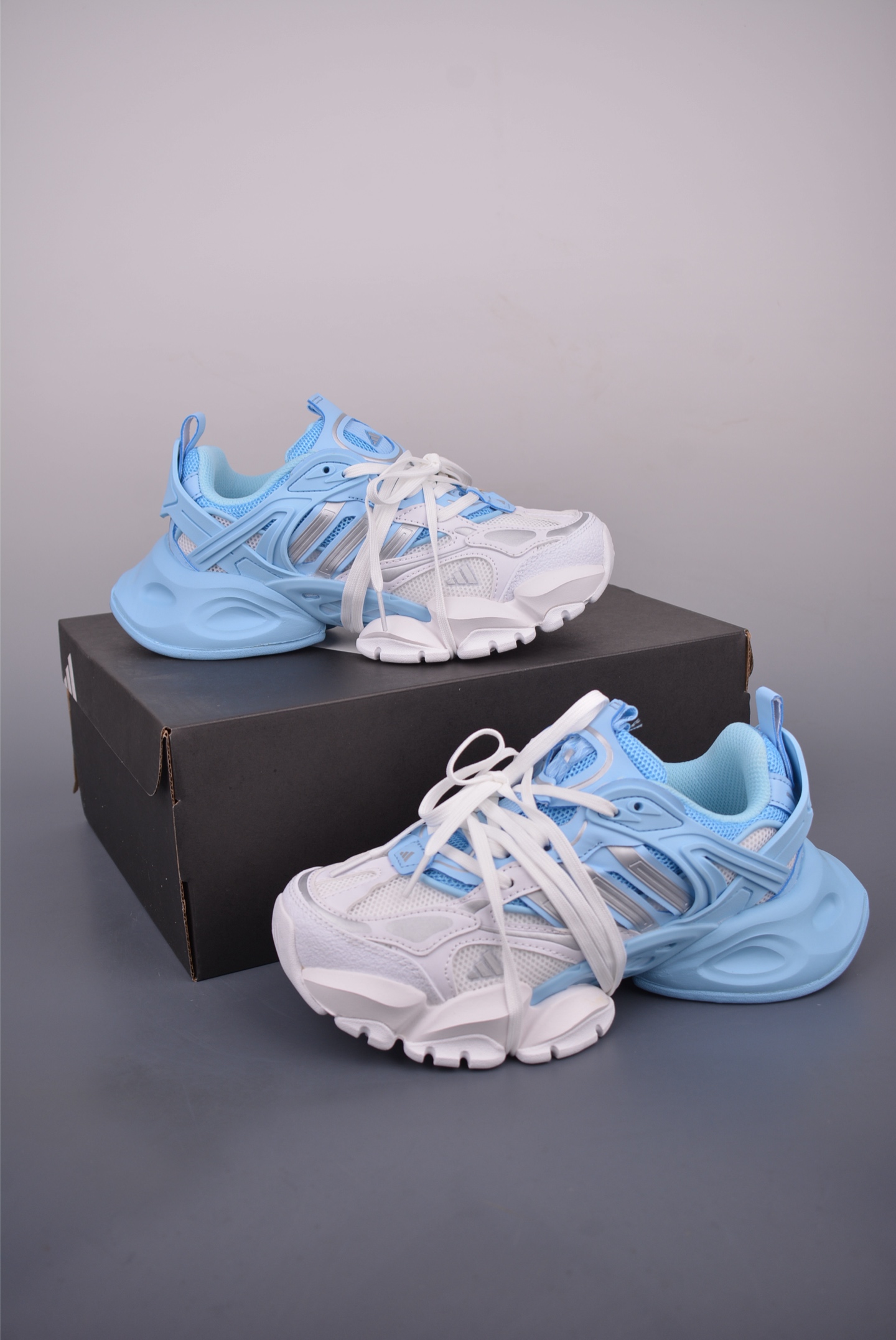 Adidas Vento XLG Deluxe Trendy Tech Chunky Sneakers - Light Blue/White 6 i1752442546008 2793 0 4