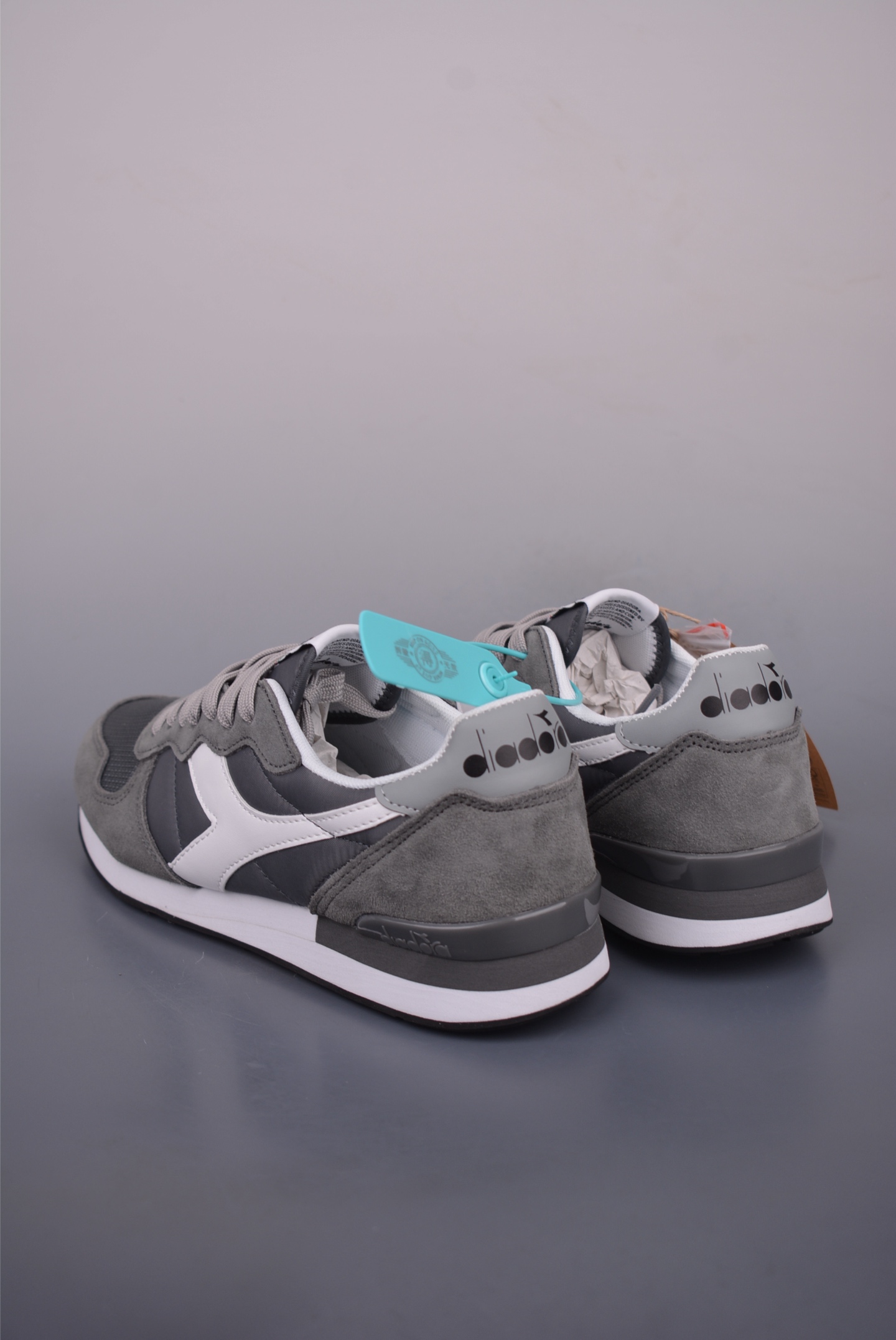 Diadora Camaro Retro Sneakers - Gray Polyester, Suede, and Leather 3 i1752609997607 9349 0 1