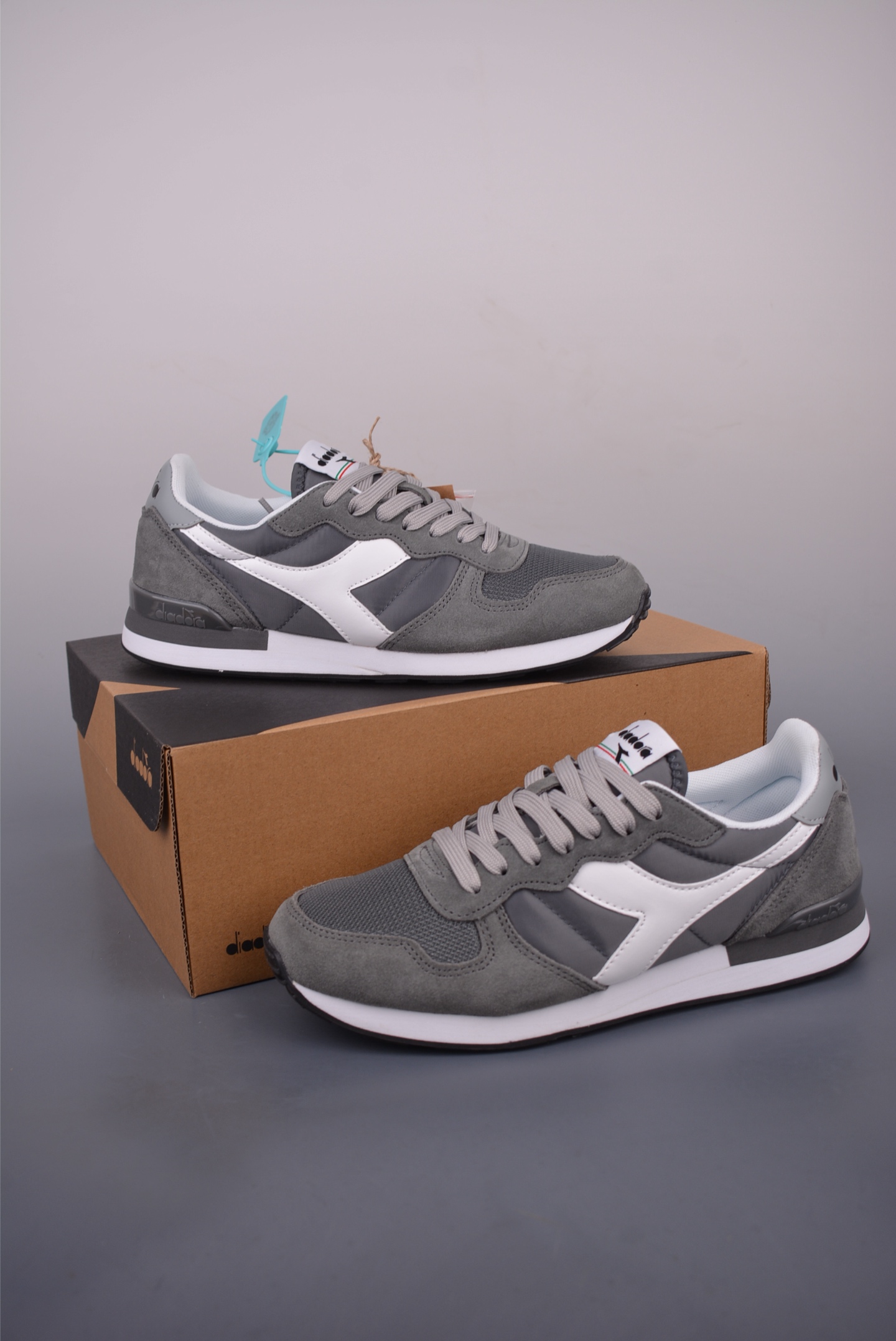 Diadora Camaro Retro Sneakers - Gray Polyester, Suede, and Leather 6 i1752609997626 7360 0 4