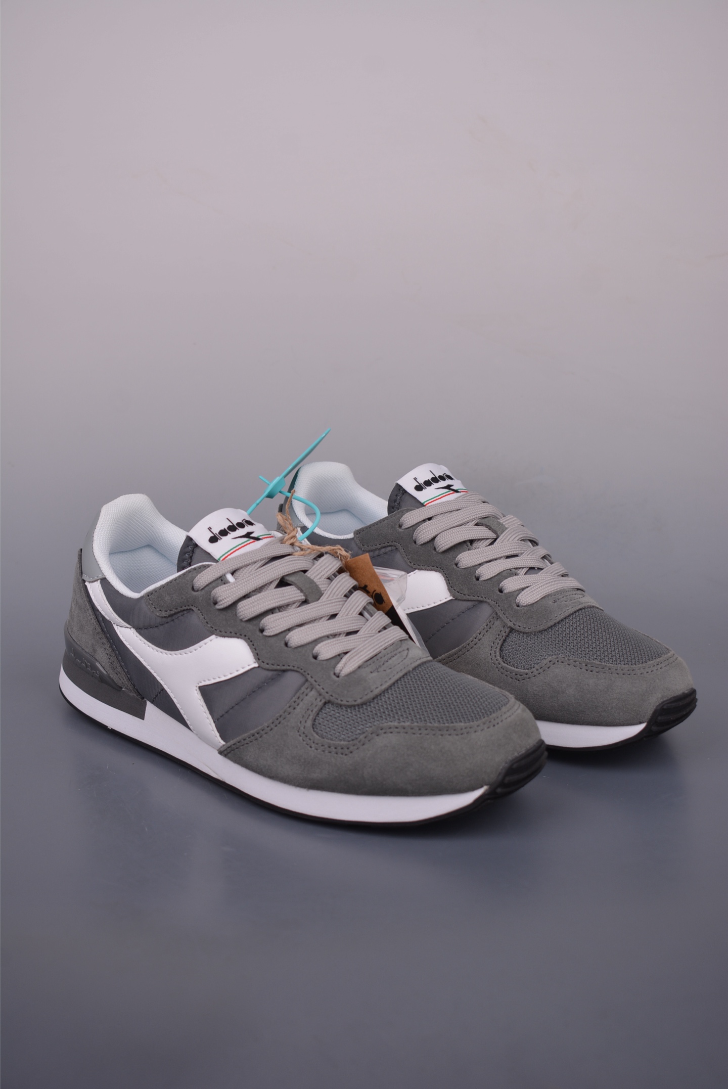 Diadora Camaro Retro Sneakers - Gray Polyester, Suede, and Leather 2 i1752609999053 9260 0 0
