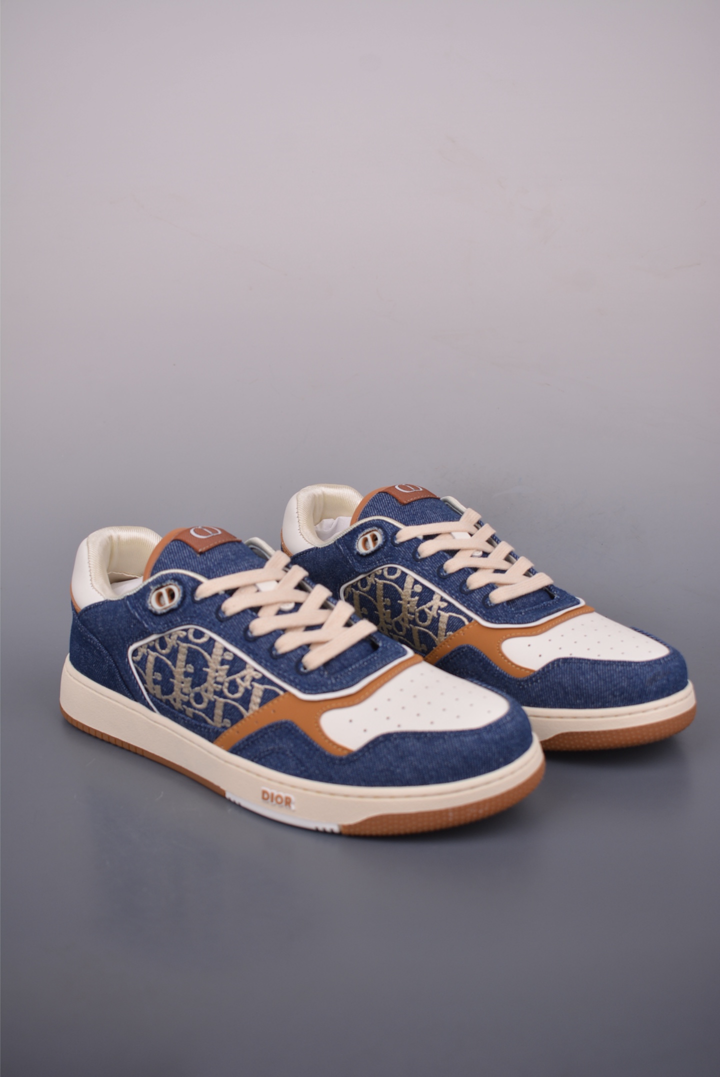 Dior B27 Casual Sneakers: Denim, Leather, and Signature Logo Details 1 i1752700042846 390 0 0