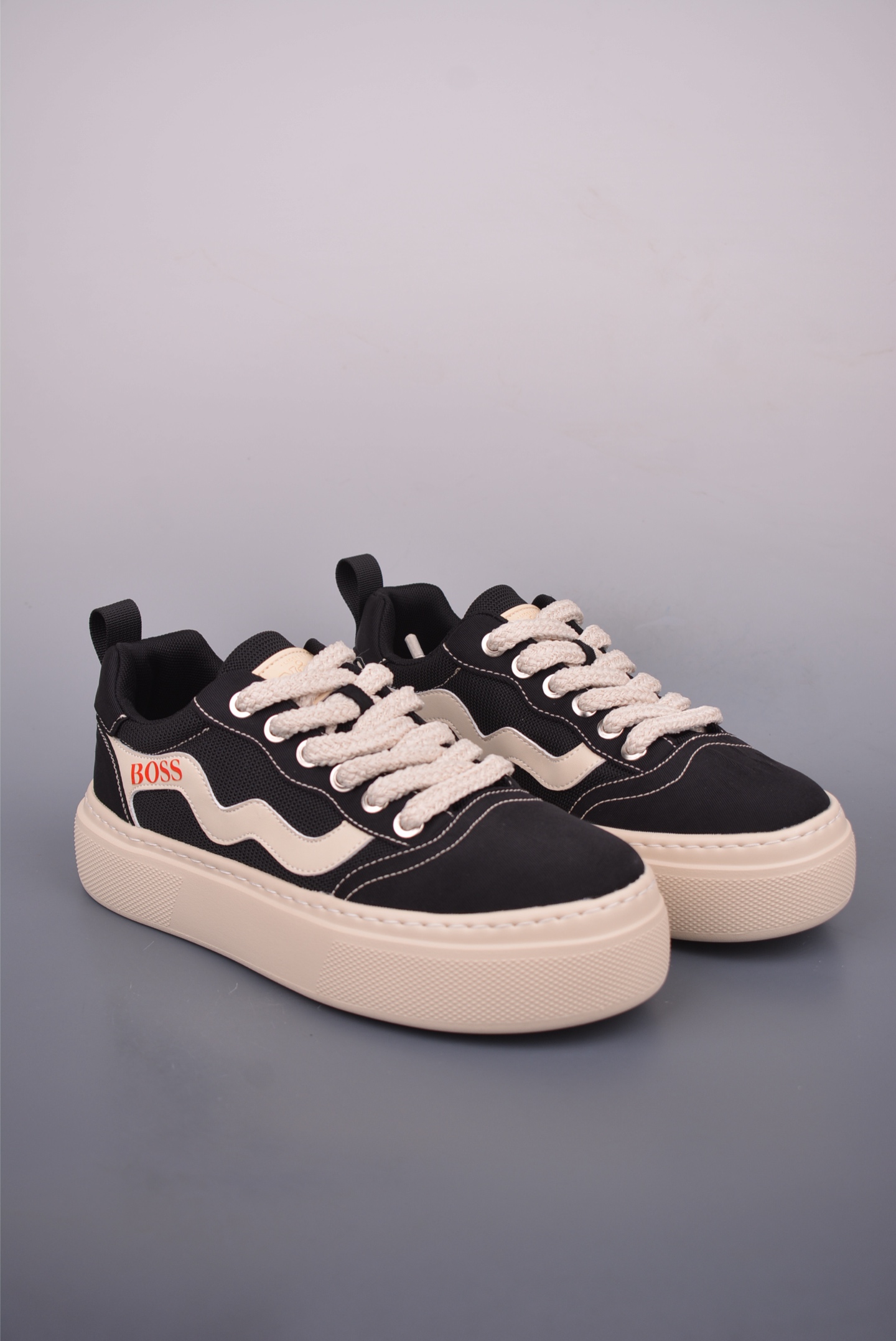 BOSS Hugo Boss Men's Nappa Leather Trim Low Top Platform Sneakers 2 i1752702344500 3964 0 0