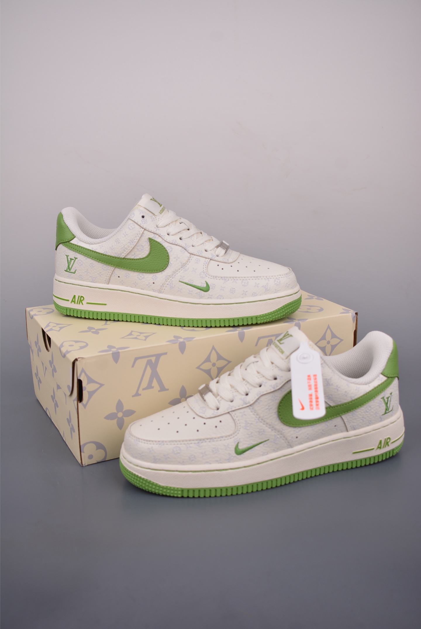 Nike Air Force 1 Low Louis Vuitton Custom Sneakers - Green/White 6 i1752791330820 303 0 4