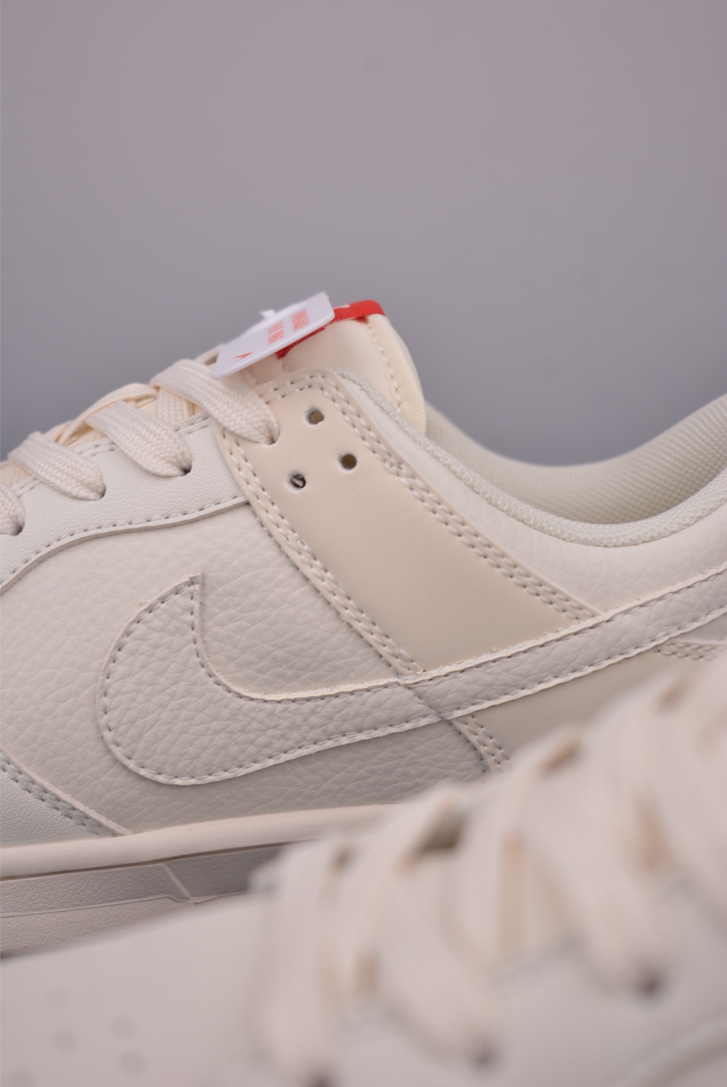 Nike SB Dunk Low Just Do It Premium Leather Sneakers - Cream White/Red 8 i1752792110583 1508 0 7