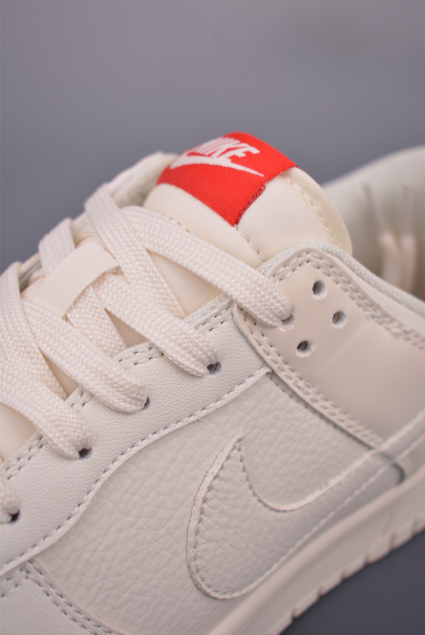 Nike SB Dunk Low Just Do It Premium Leather Sneakers - Cream White/Red 7 i1752792112383 9681 0 6