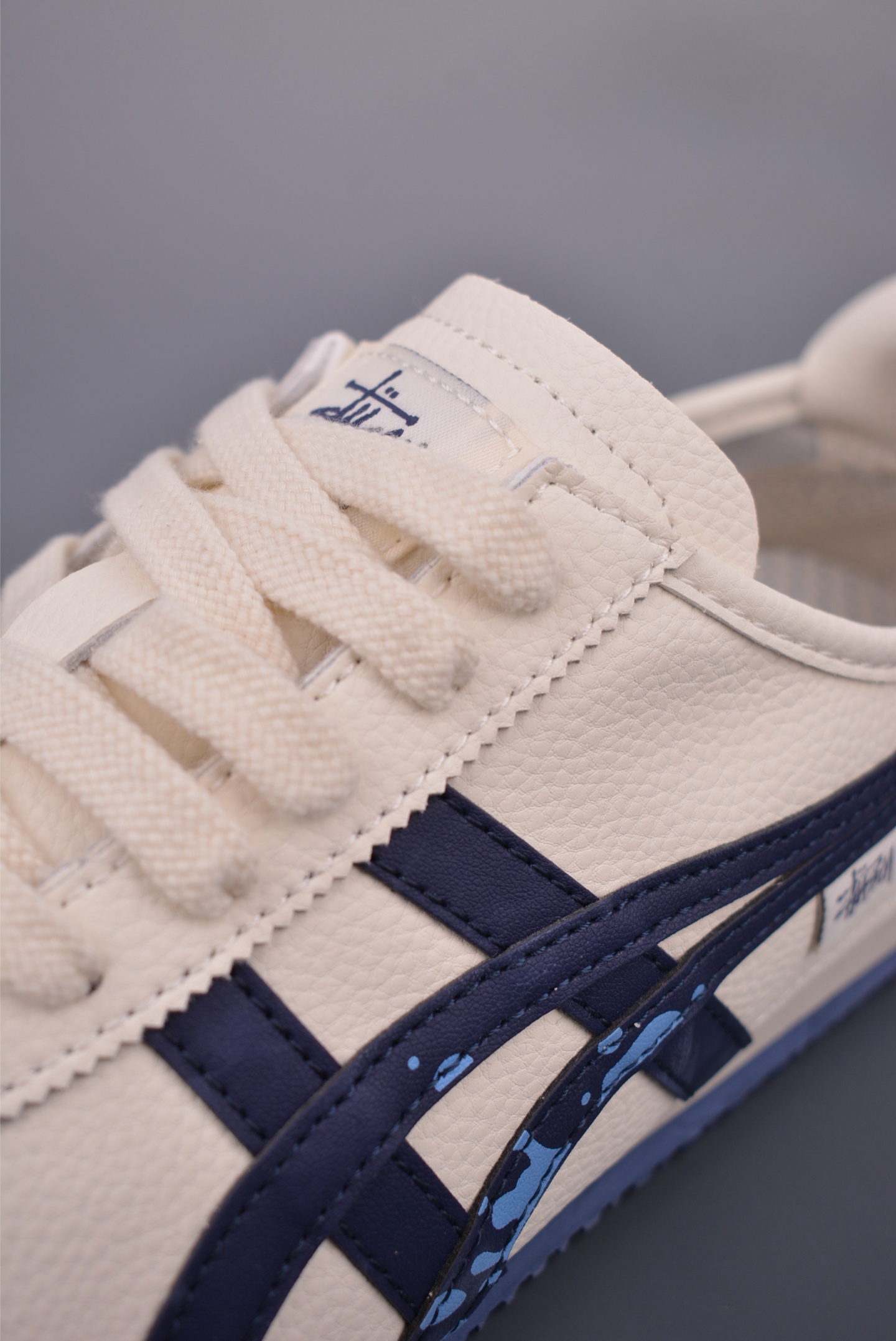 Asics Onitsuka Tiger MEXICO 66 Cream/Navy Leather Sneakers - Sizes 36-45 8 i1752872910497 7414 0 6