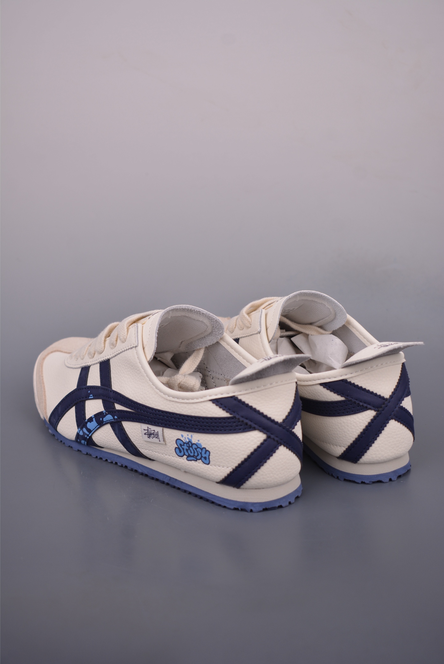 Asics Onitsuka Tiger MEXICO 66 Cream/Navy Leather Sneakers - Sizes 36-45 3 i1752872910500 5073 0 1
