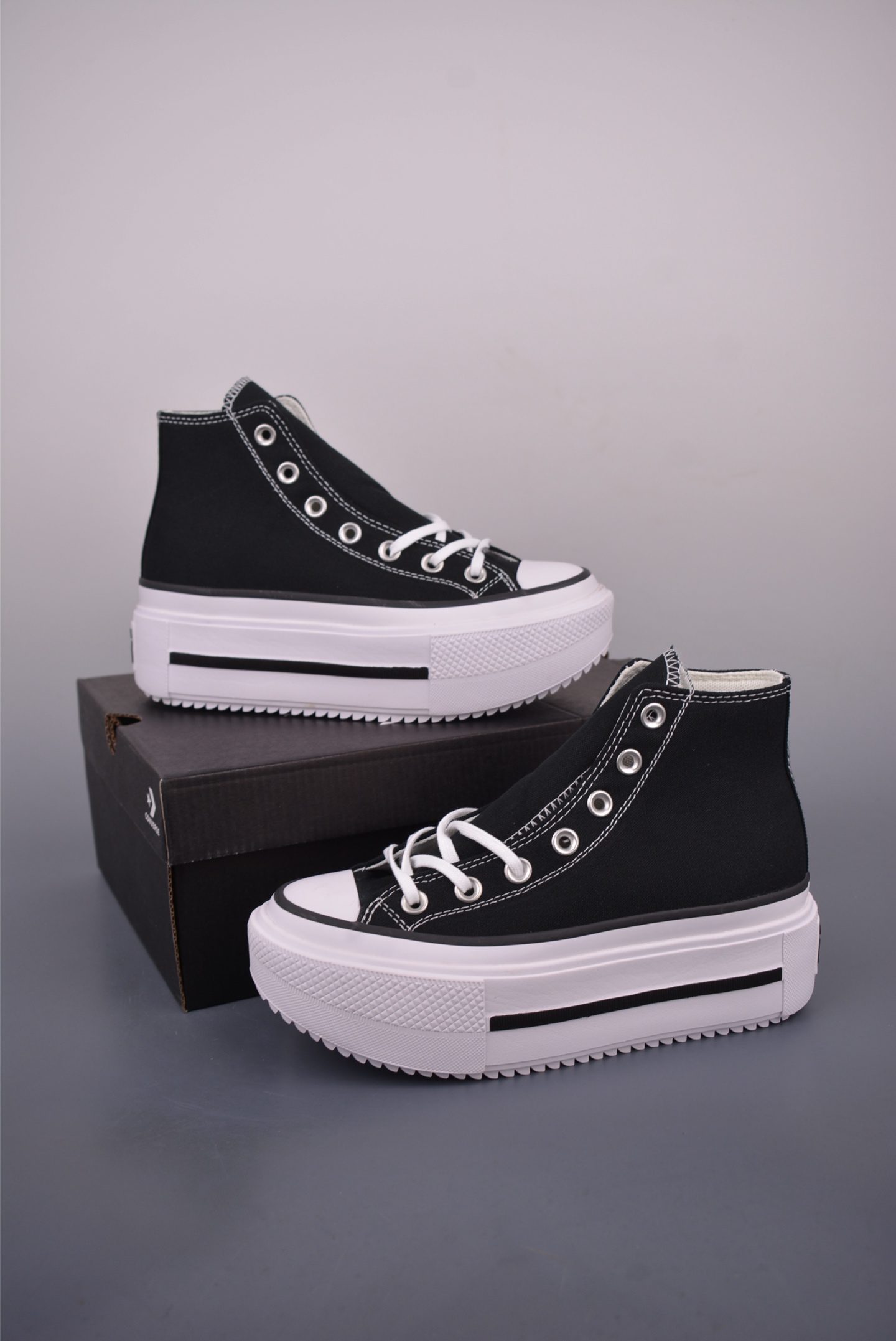 Converse All Star Lift Platform Double Stack High Top Sneakers, Black 5 i1752954744025 30 0 4