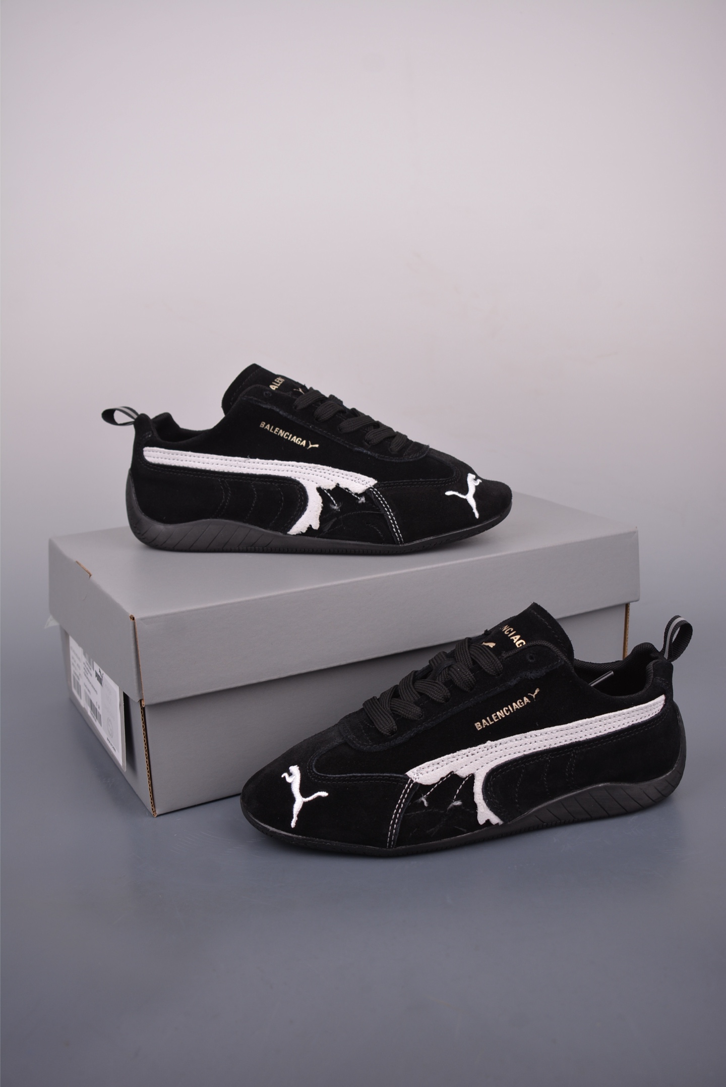 Puma Speedcat x Balenciaga Low-Top Sneakers - Black Suede Racing Shoes 5 i1752958098615 9248 0 4