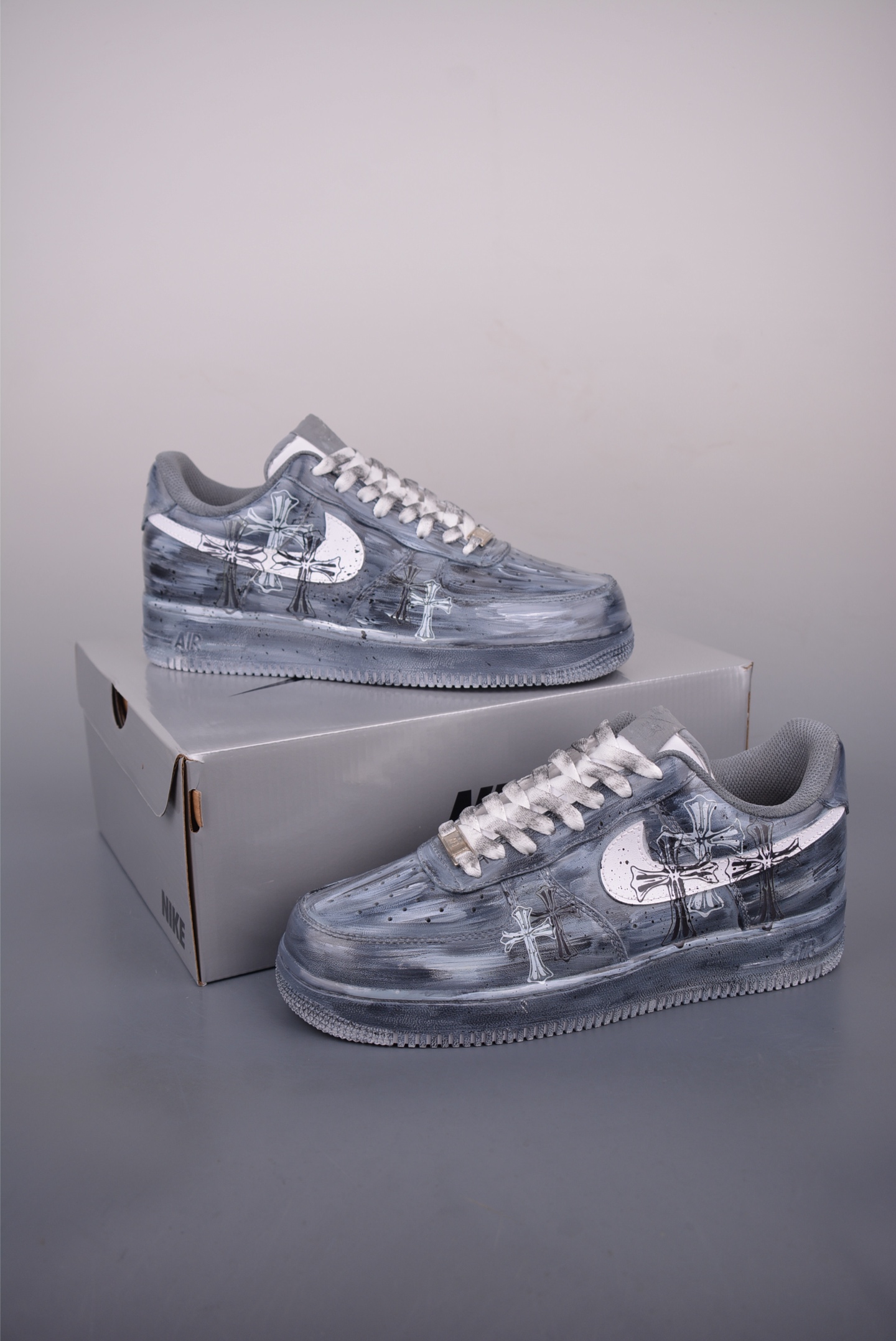 Nike Air Force 1 Low Chrome Hearts Custom Sneakers Distressed Graffiti Design 6 i1753137933082 3073 0 4
