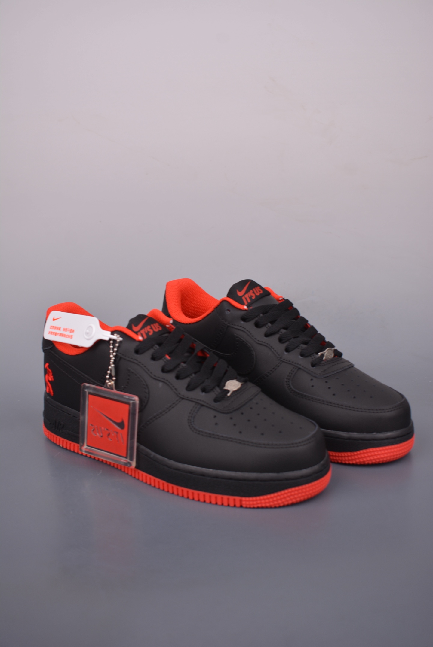 Nike Air Force 1 Low Black/Red Custom Edition - Premium Comfort & Style 1 i1753139727049 2098 0 0