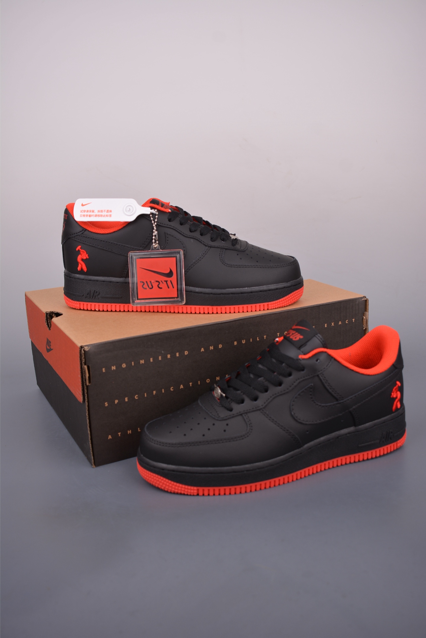 Nike Air Force 1 Low Black/Red Custom Edition - Premium Comfort & Style 5 i1753139727058 8654 0 4