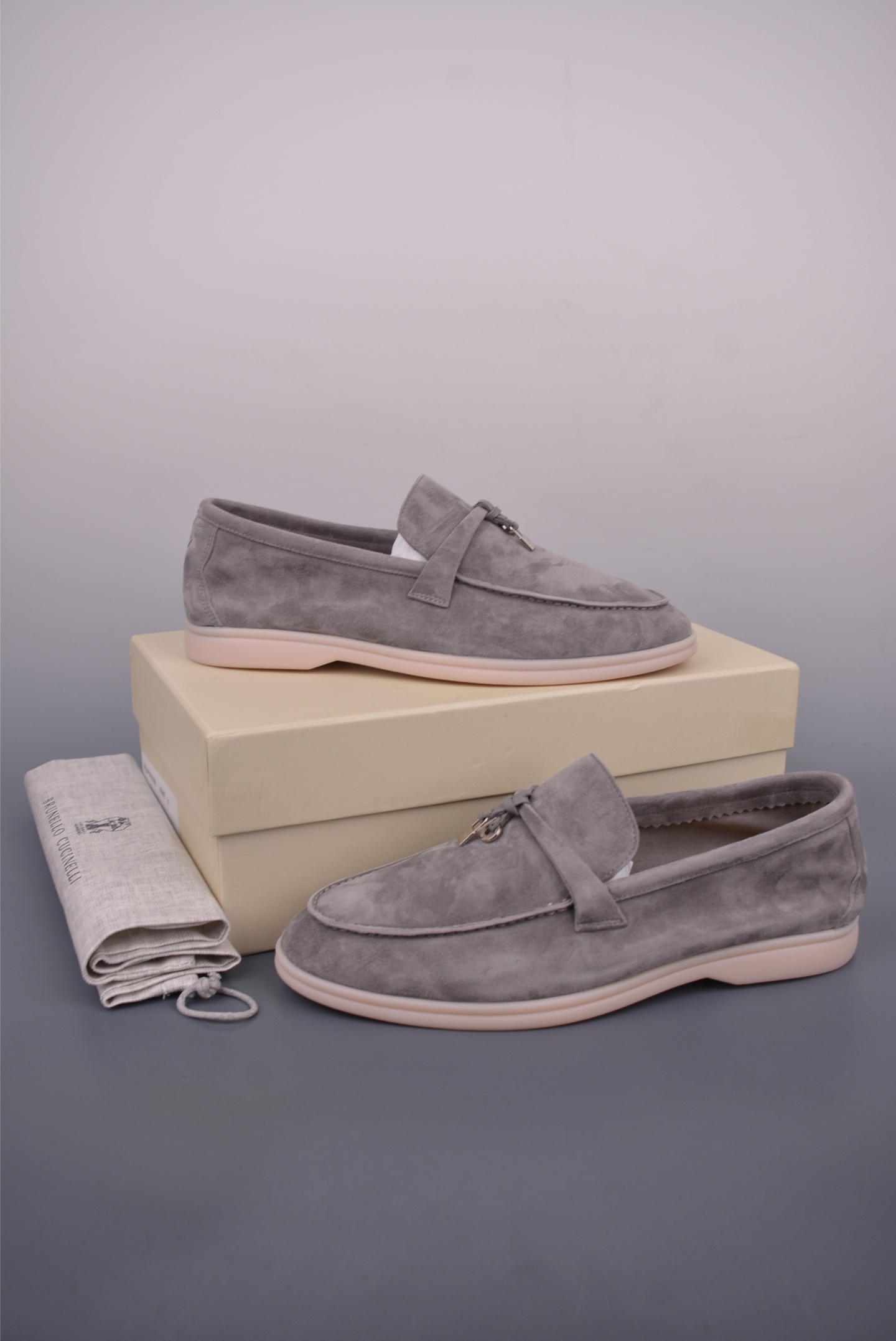 Brunello Cucinelli Suede Loafers - Slip-On Style, Round Toe, Luxurious Comfort 6 i1753398496833 5412 0 4