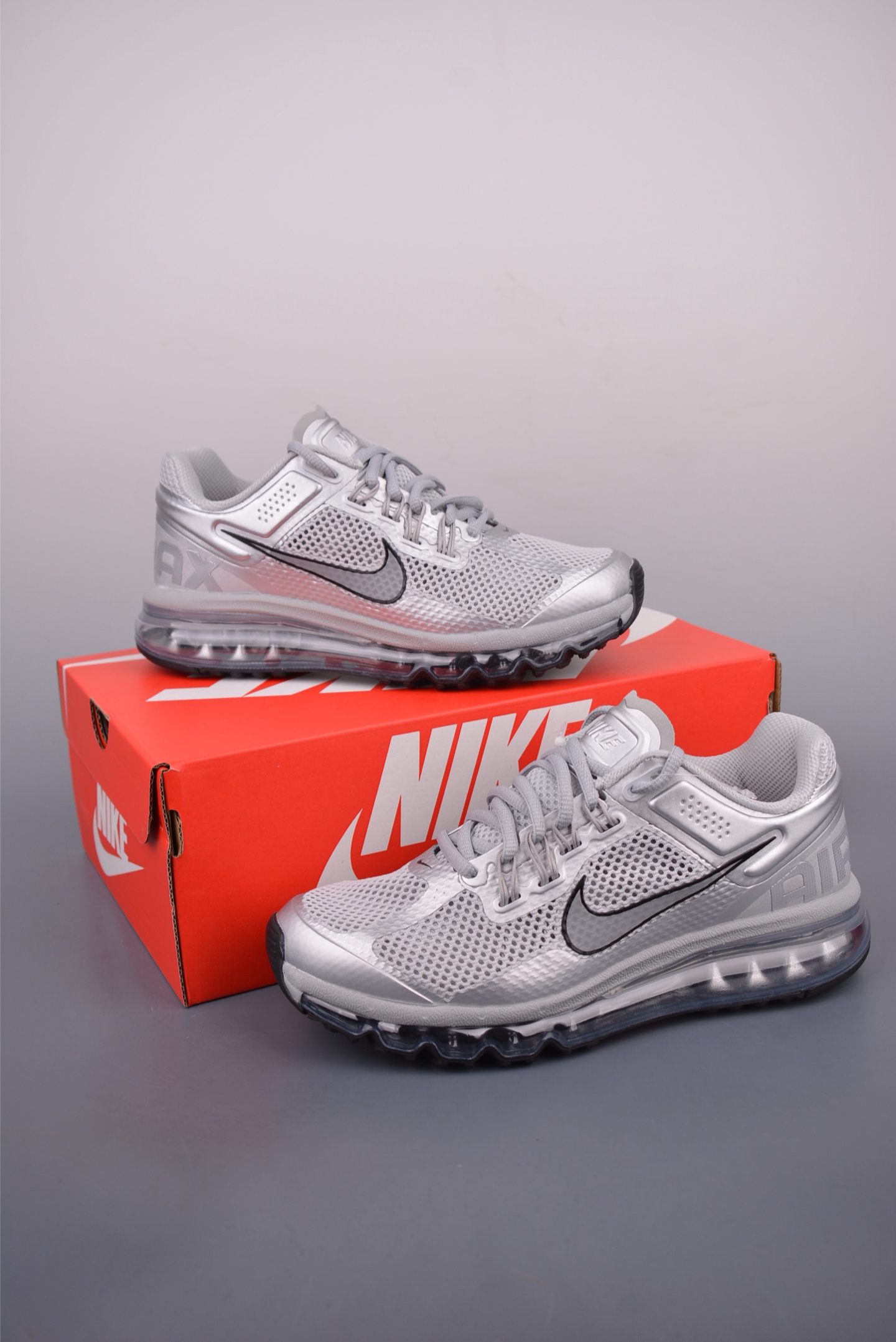 NIKE Air Max 2013 耐克复古透气网布 全掌气垫 缓震跑步鞋 HQ3025-001
