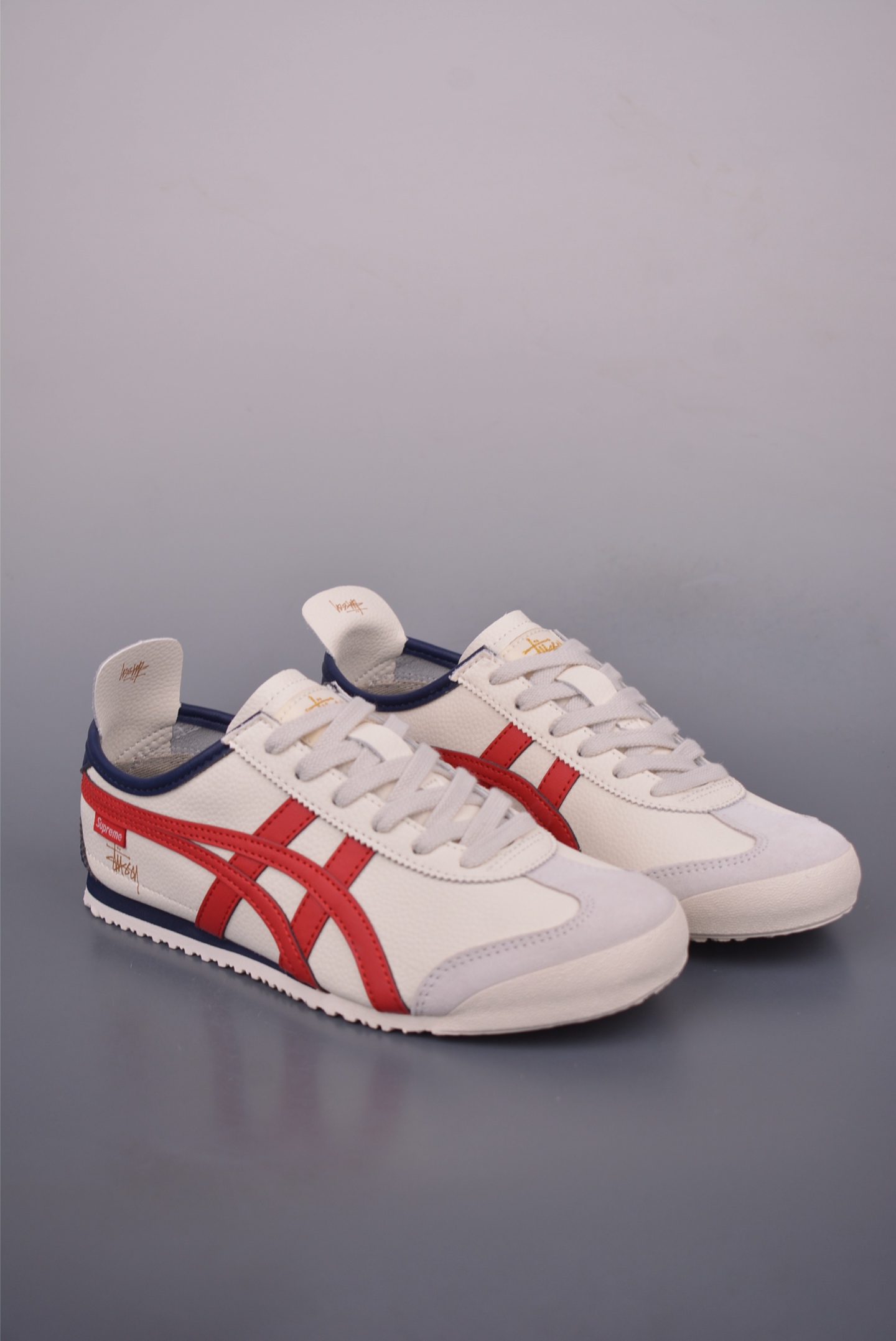 Onitsuka Tiger Mexico 66 Cream/Red Leather Low-Top Sneakers Unisex Sizes 1 i1753484940584 7538 0 0
