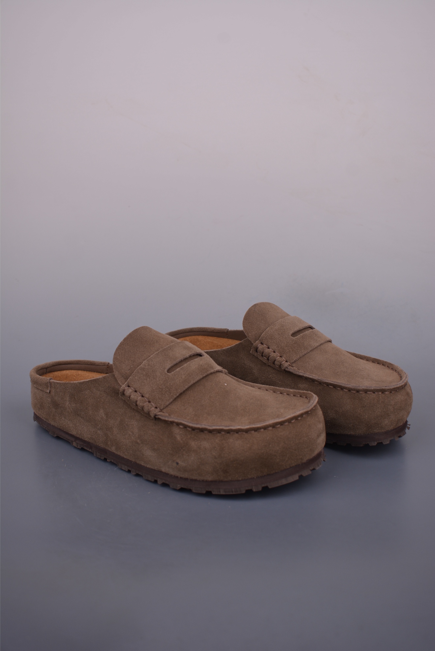 Birkenstock Naples Wrapped Loafer Mule - Suede Leather, Retro Cork Sole 2 i1753568398649 2918 0 0