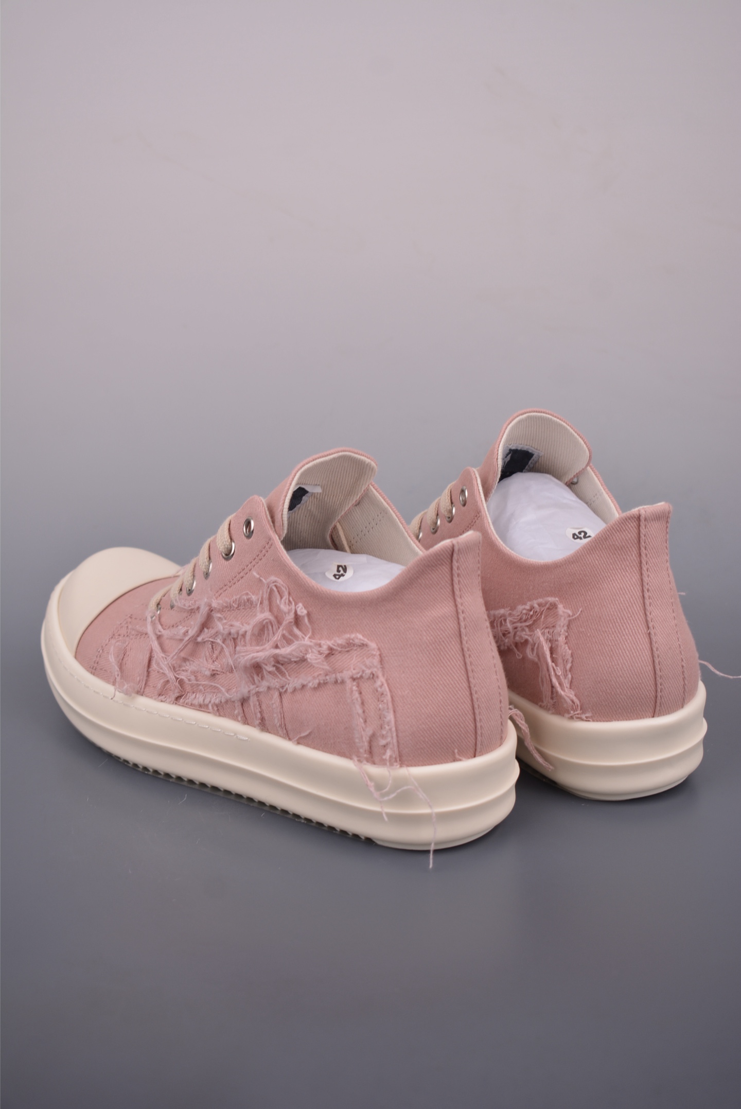 Rick Owens DRKSHDW Pink Distressed Low-Top Sneakers - Stylish and Unique 2 i1753742895055 8572 0 1