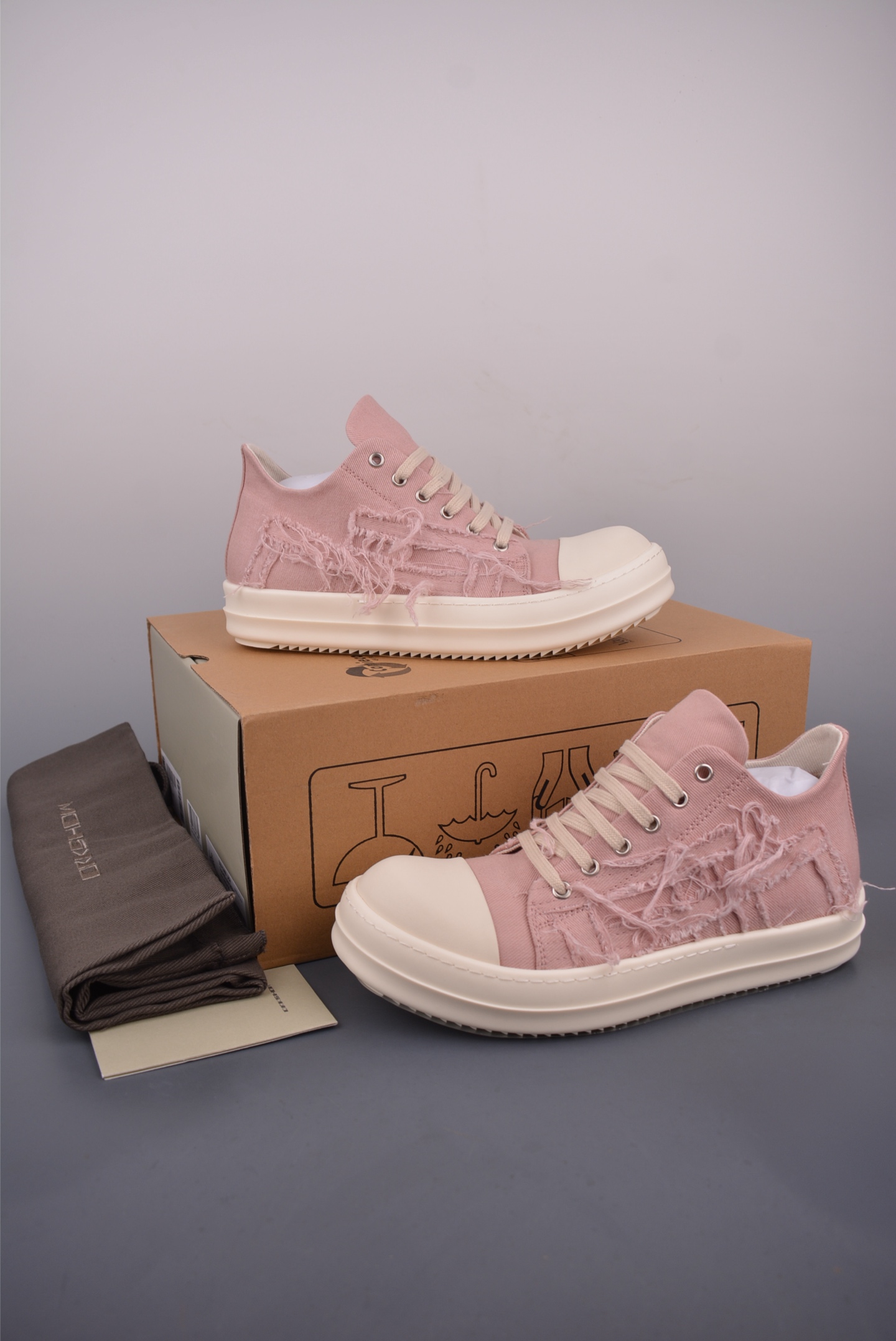 Rick Owens DRKSHDW Pink Distressed Low-Top Sneakers - Stylish and Unique 5 i1753742895148 5598 0 4