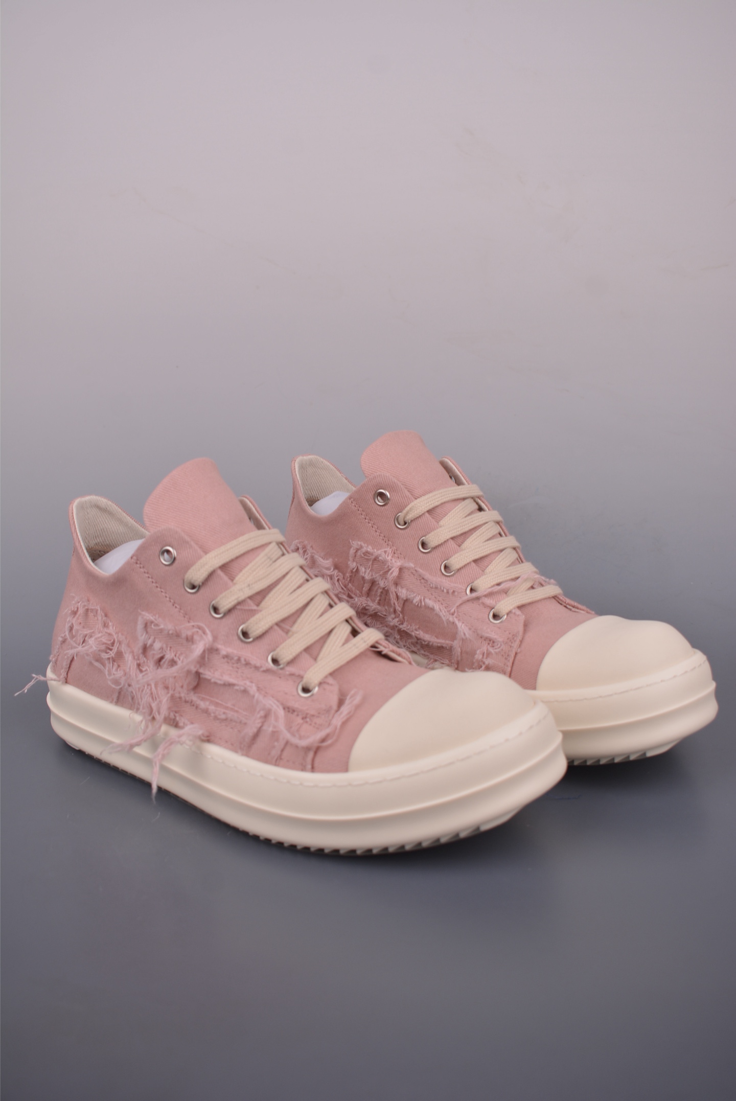 Rick Owens DRKSHDW Pink Distressed Low-Top Sneakers - Stylish and Unique 1 i1753742906171 3021 0 0