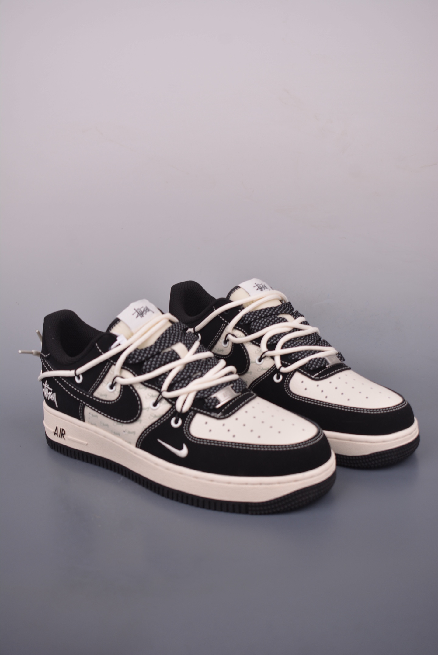 Nike Air Force 1 Low Stussy Collab Black and White Sneakers 1 i1753743451763 2529 0 0