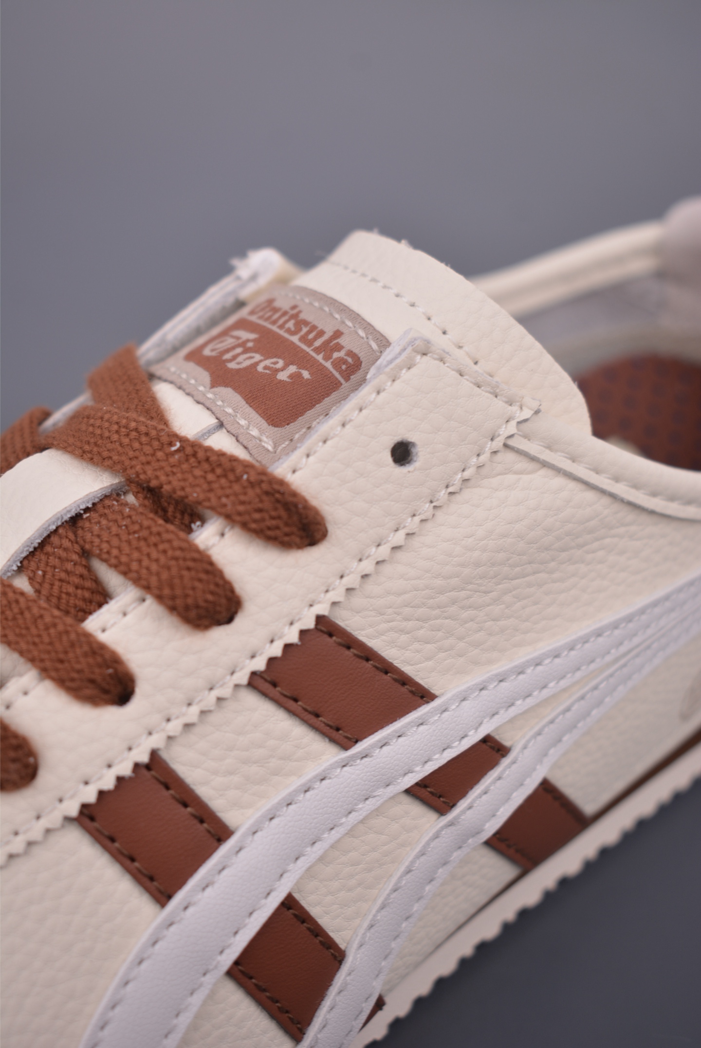 Onitsuka Tiger MEXICO 66 Cream/Brown Leather Sneakers - Unisex Sizes 8 i1753816862972 7631 0 6