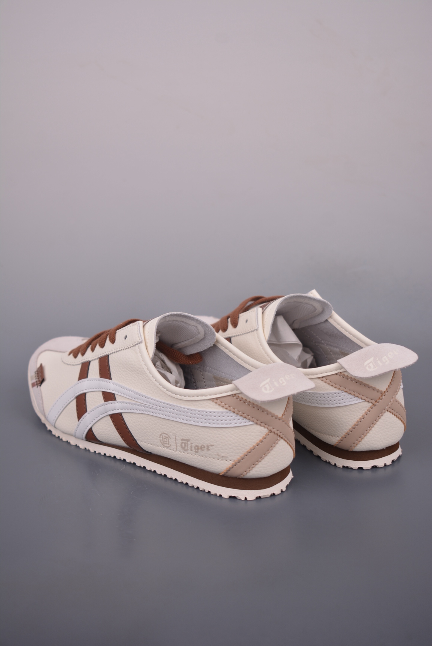 Onitsuka Tiger MEXICO 66 Cream/Brown Leather Sneakers - Unisex Sizes 3 i1753816864421 8390 0 1