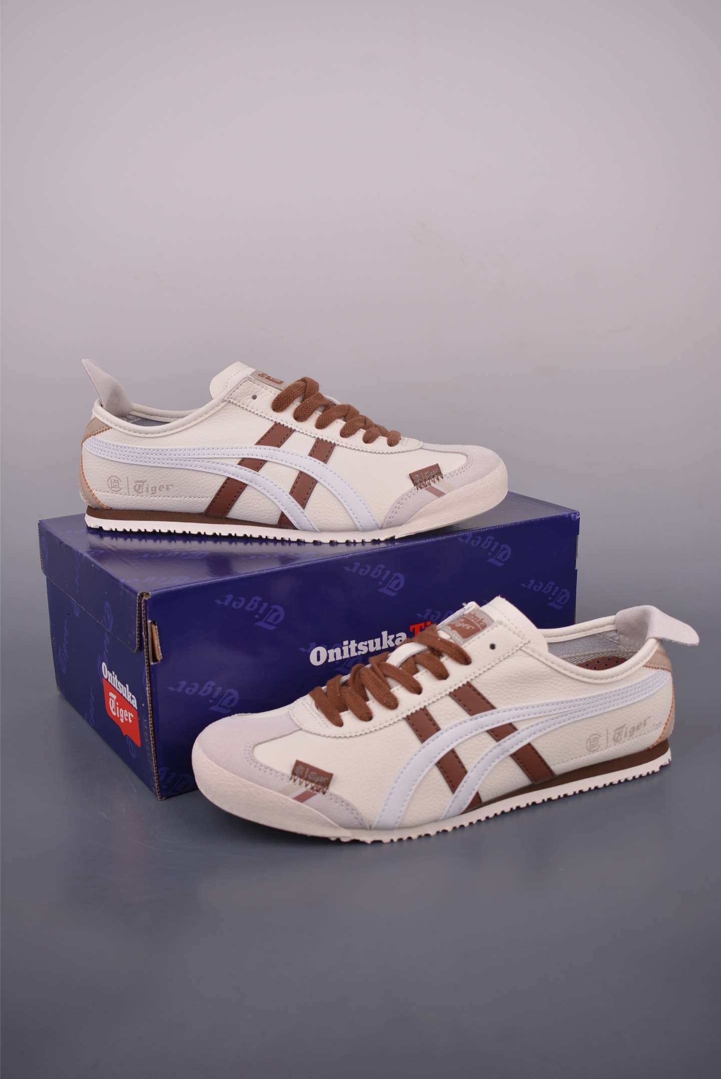 Onitsuka Tiger MEXICO 66 Cream/Brown Leather Sneakers - Unisex Sizes 6 i1753816864440 6496 0 4