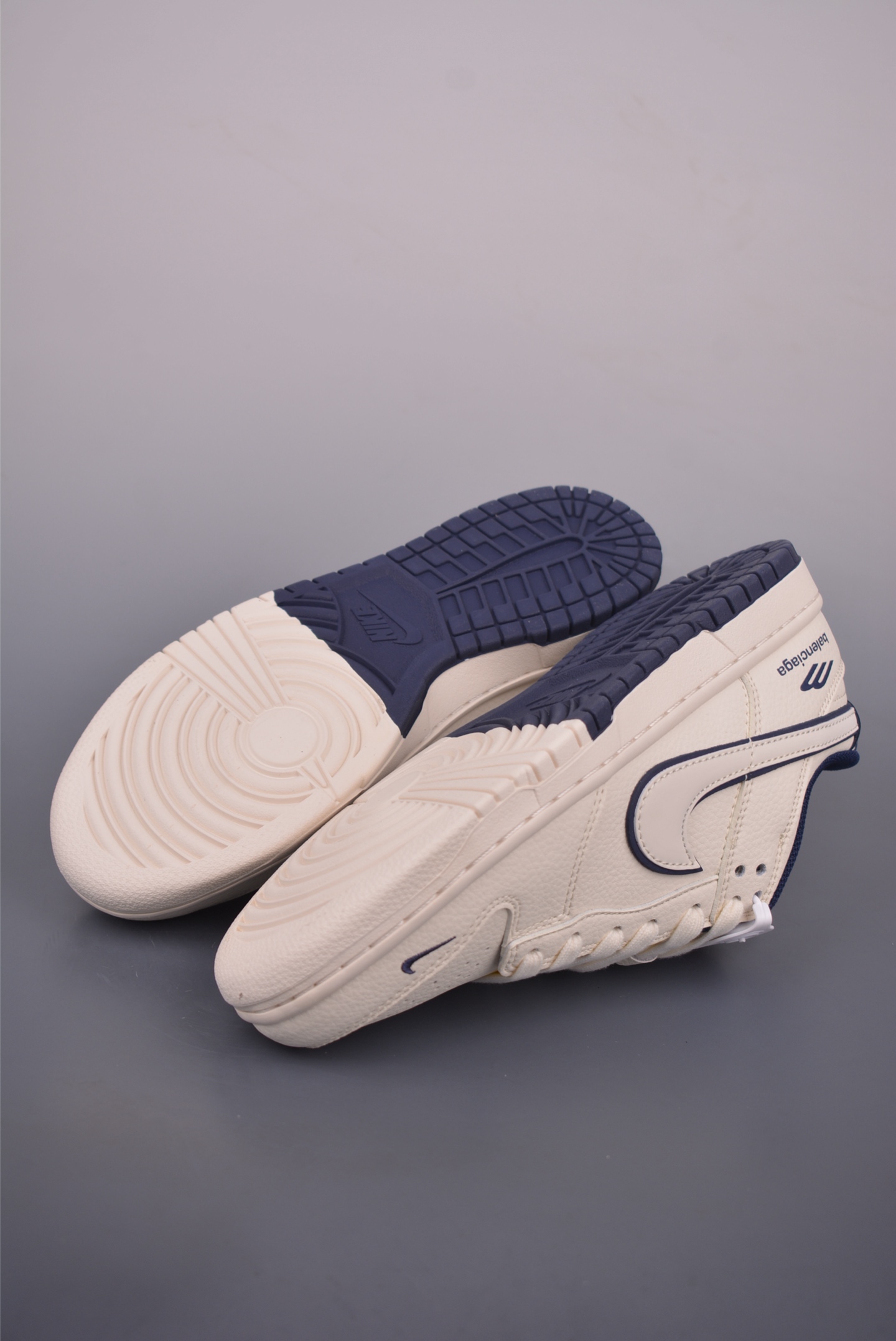 Nike SB Dunk Low Balenciaga Cream and Navy Blue Men's Sneakers 3 i1753819066150 1085 0 2