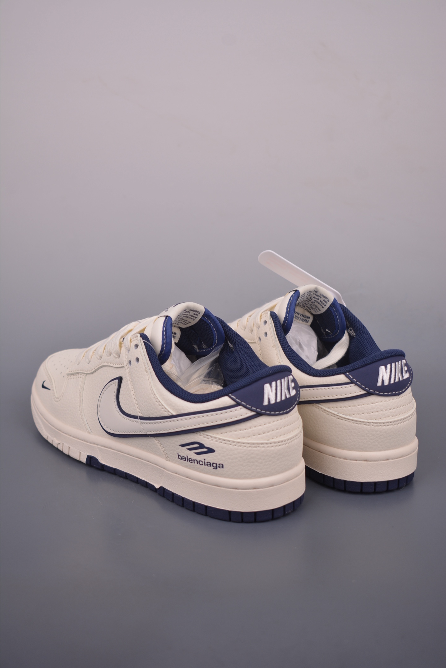 Nike SB Dunk Low Balenciaga Cream and Navy Blue Men's Sneakers 2 i1753819067819 2071 0 1
