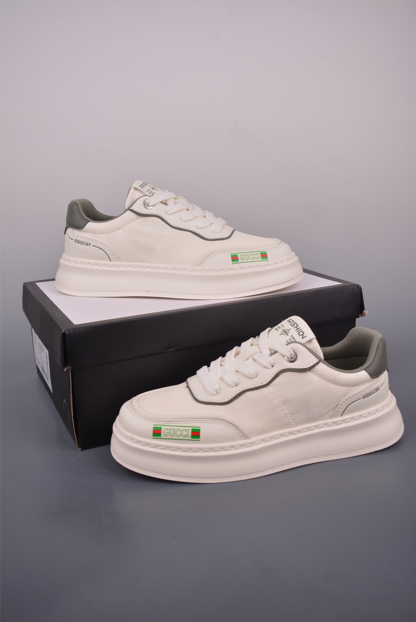 Gucci Men's Geometric Pattern Sneakers - Imported Leather, Comfort & Style 5 i1753825222336 1916 0 4