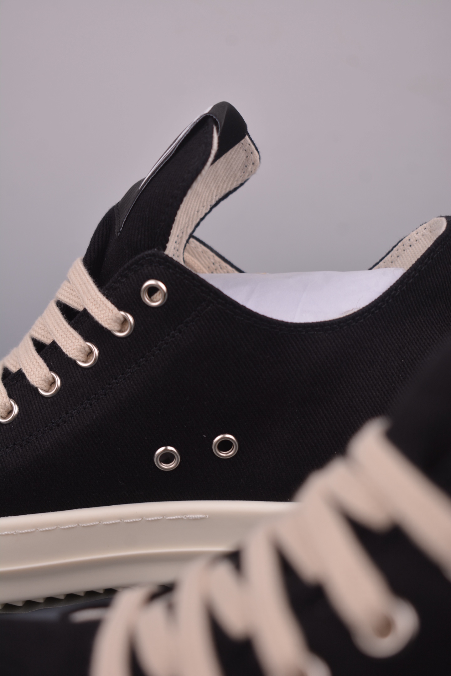 Rick Owens DRKSHDW Mega Laces Low-Top Sneakers - Black/Off-White, Premium Quality 8 i1753827548243 4879 0 7