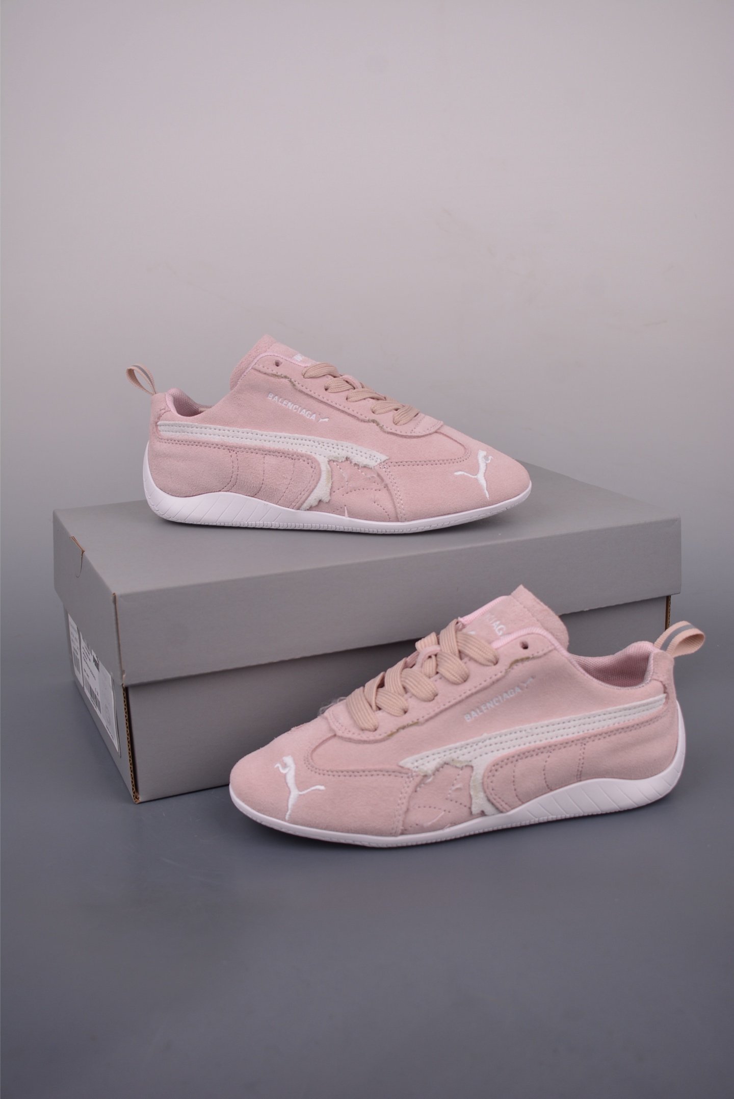Puma Speedcat x Balenciaga Low-Top Racing Shoes - Pink Suede, Sizes 36-40 5 i1753984424414 7407 0 4