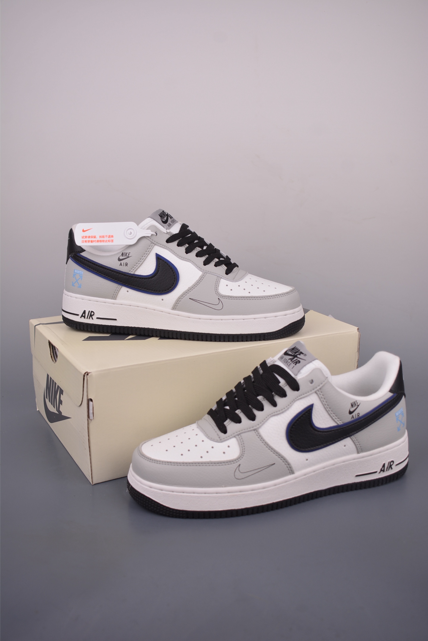 Nike Air Force 1 Low OFF White Grey Black Sneakers Unisex Size 36-45 6 i1754260191276 9865 0 4
