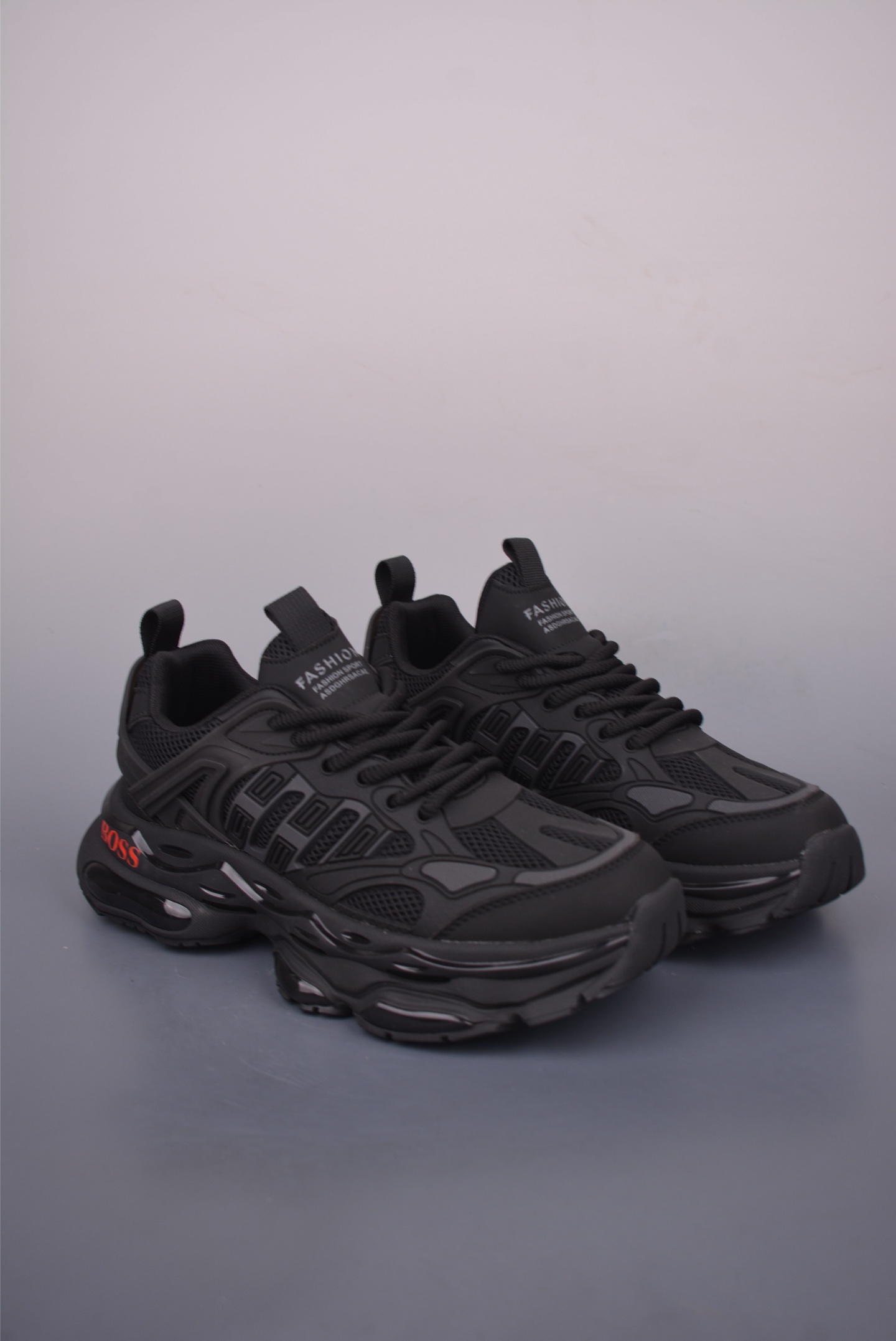 BOSS Hugo Boss Men's Premium Nappa Leather Martin Casual Sneakers - Black 2 i1754431381993 6892 0 0