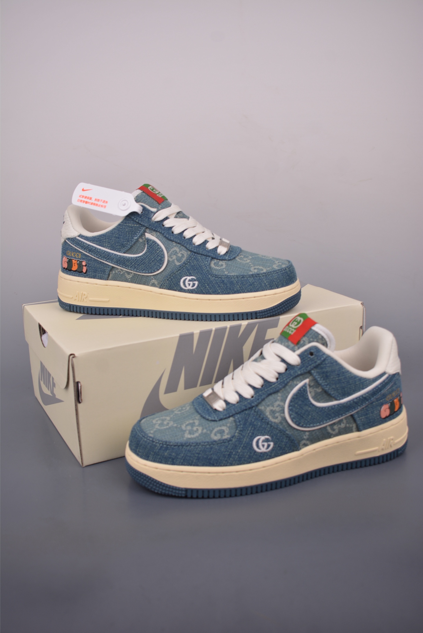 Nike Air Force 1 Low Gucci Denim Sneakers - Limited Edition Collaboration 6 i1754773650998 9004 0 4