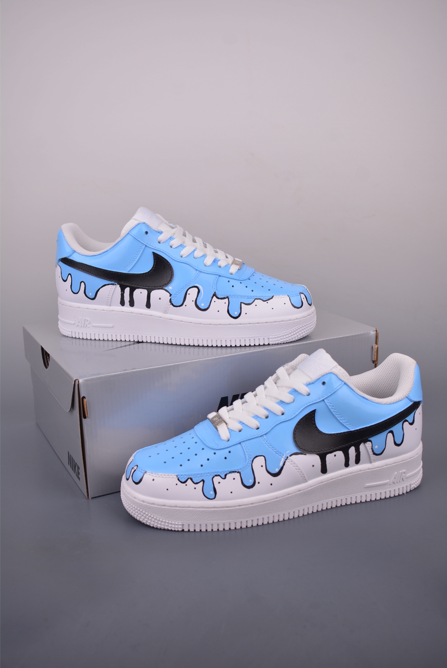 Nike Air Force 1 Low Custom 'Blue Drip' Edition - Stylish & Unique Design 6 i1754773691621 8920 0 4