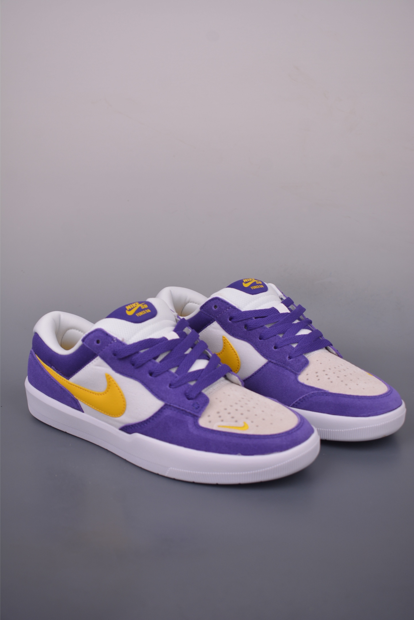 Nike SB Force 58 Skate Shoes - Purple, White & Gold - Men's & Women's 2 i1754774099951 9668 0 0