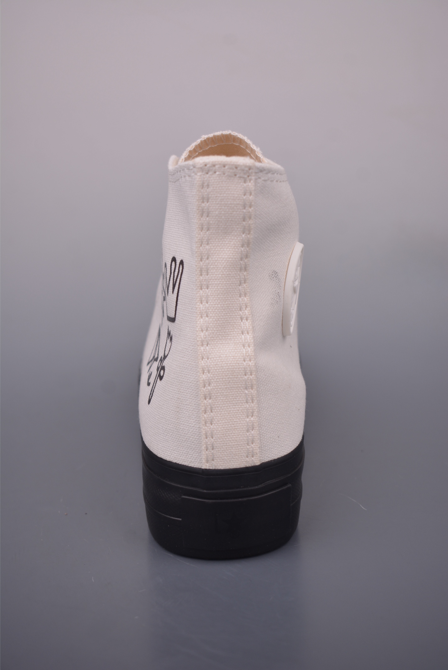 Converse All Star Lift High Top Platform Sneaker - White/Black, Crown and Airplane Print 4 i1754774338654 6630 0 3