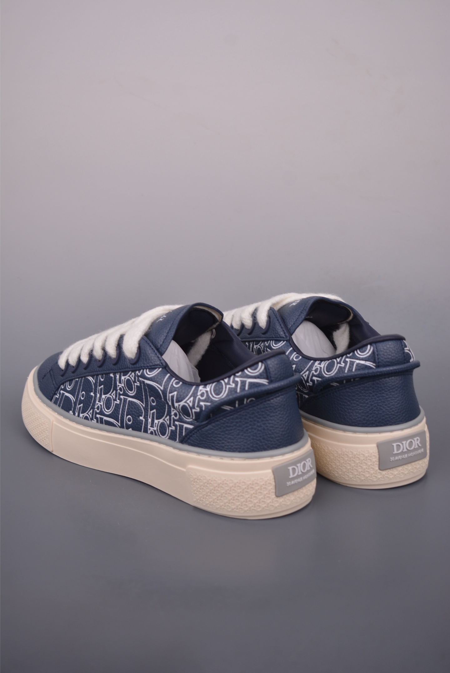 Dior B27 Blue Leather Sneakers with Iconic CD Design, Casual and Stylish 3 i1754820497237 7221 0 1