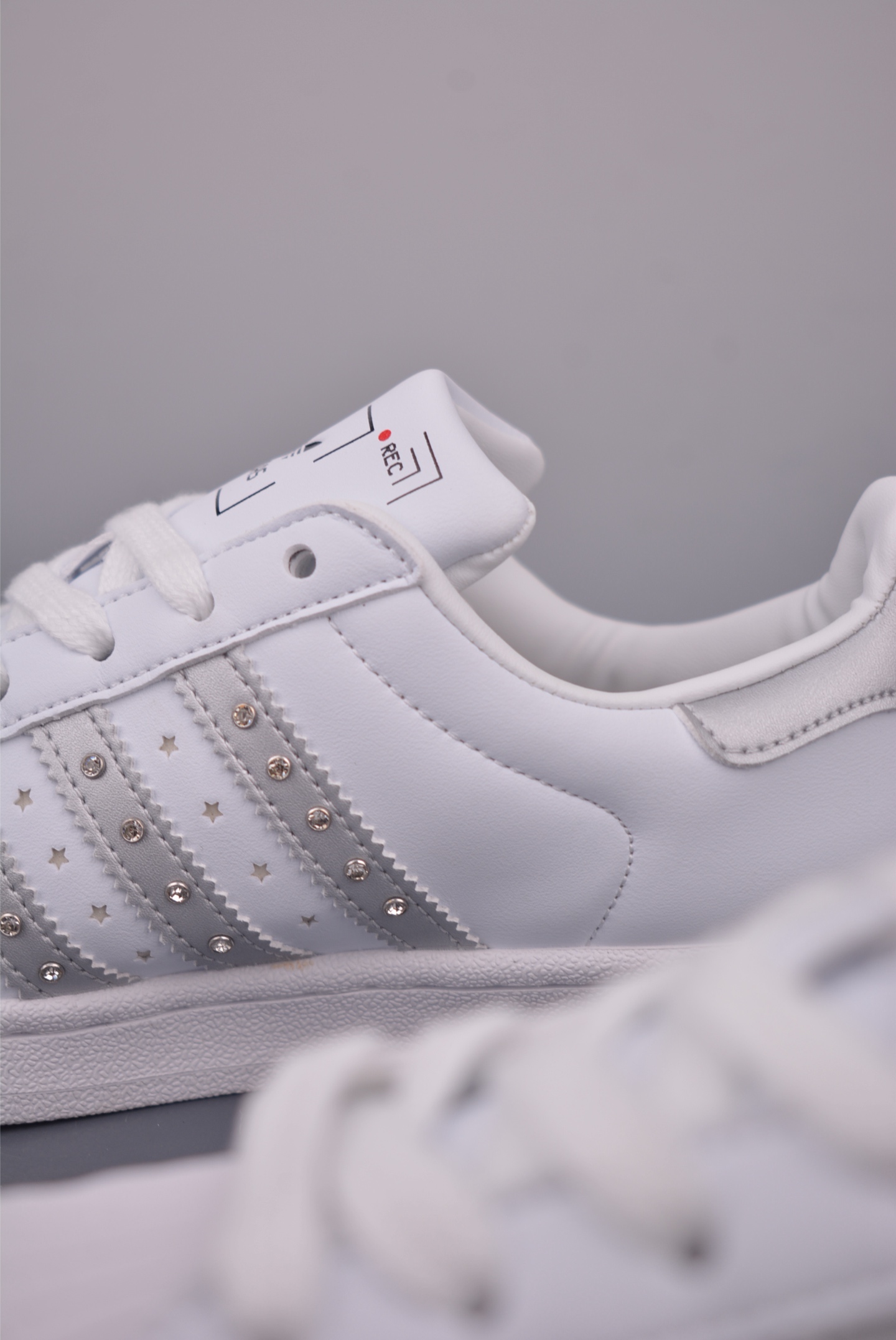 Adidas Originals Superstar Women's White Leather Rhinestone Accent Sneakers 9 i1754857532370 3916 0 7