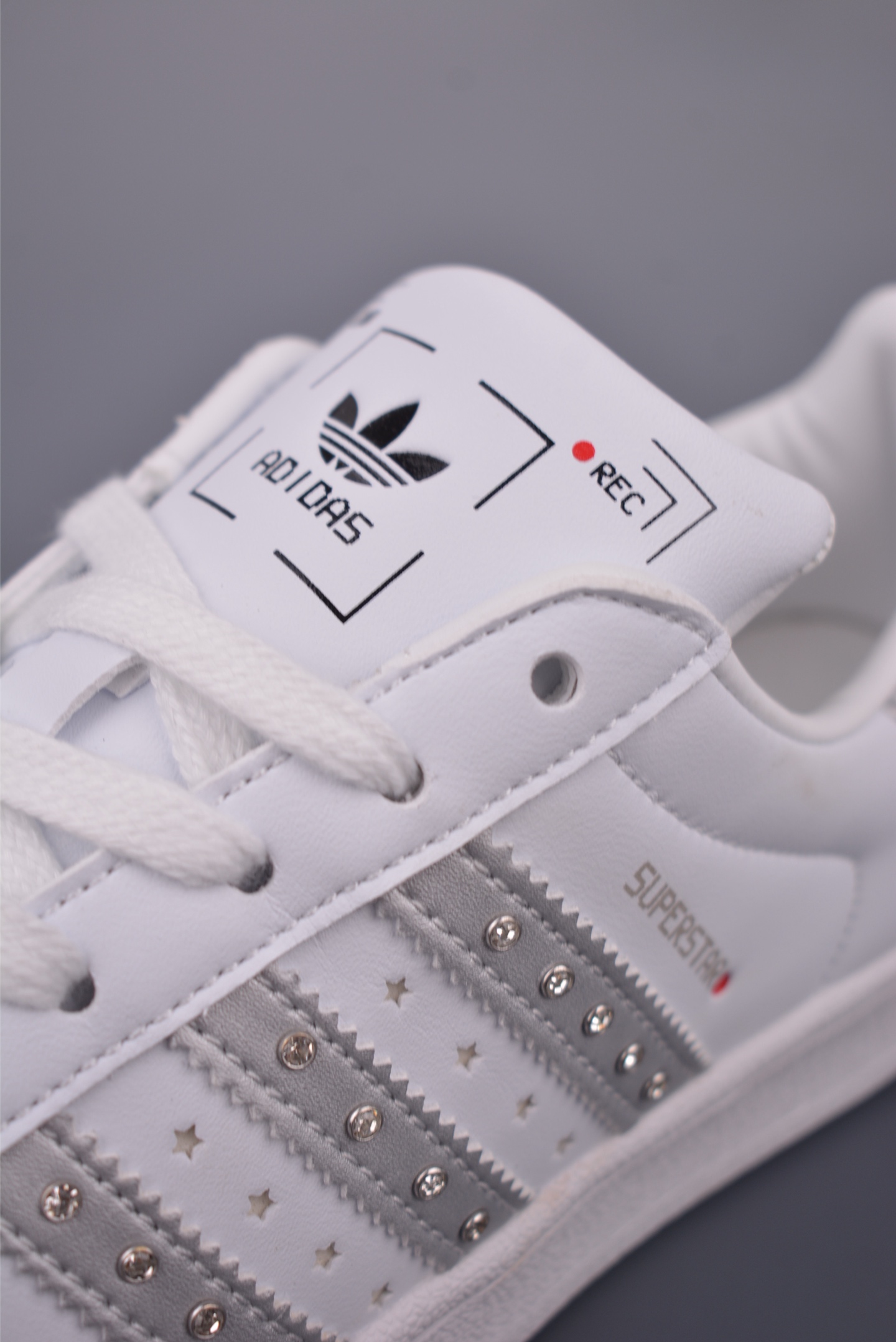 Adidas Originals Superstar Women's White Leather Rhinestone Accent Sneakers 8 i1754857534435 2311 0 6