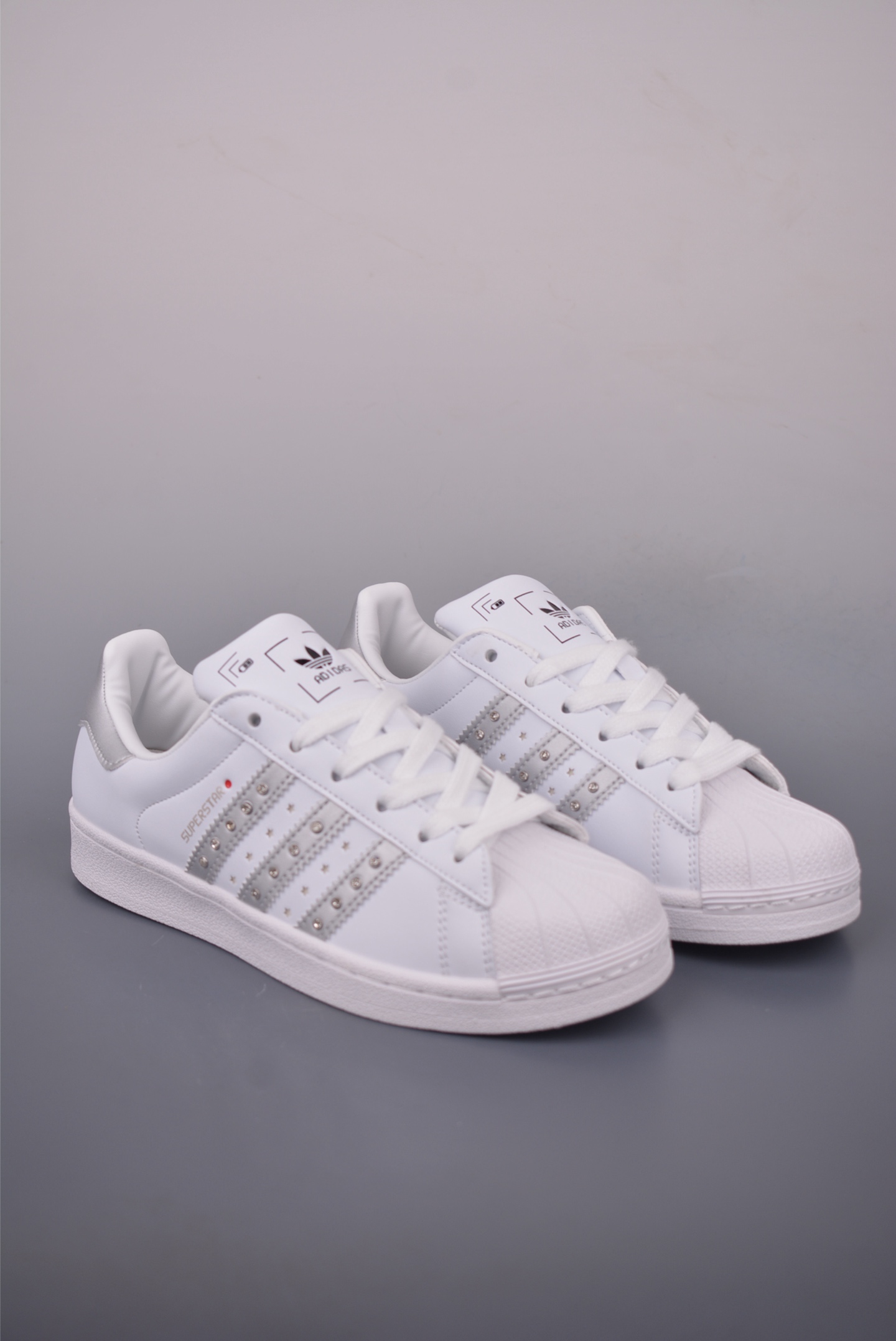 Adidas Originals Superstar Women's White Leather Rhinestone Accent Sneakers 2 i1754857534438 5831 0 0